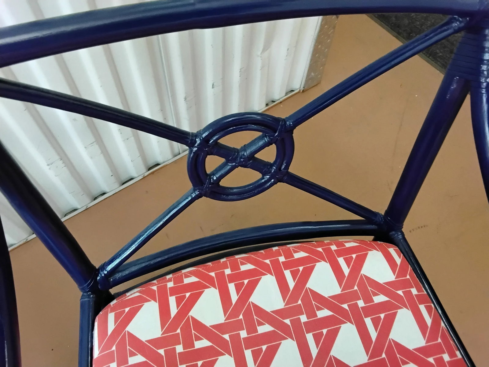 1970s McGuire Style Target Back Accent Chairs- Set of 2 - 7