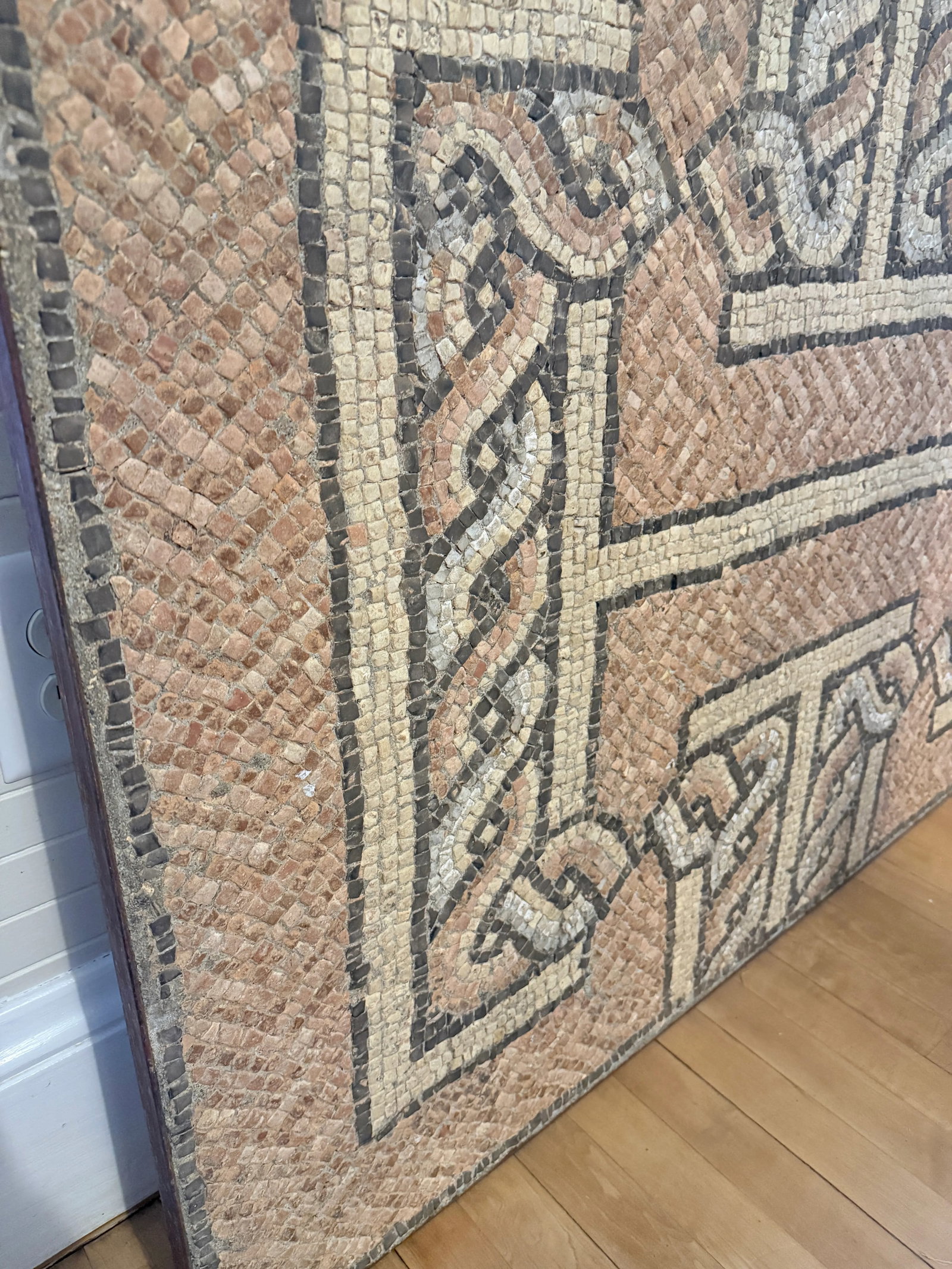 Ancient Roman Interlaced Geometric Pattern Floor Mosaic 4th - 5th Century Ad - 11