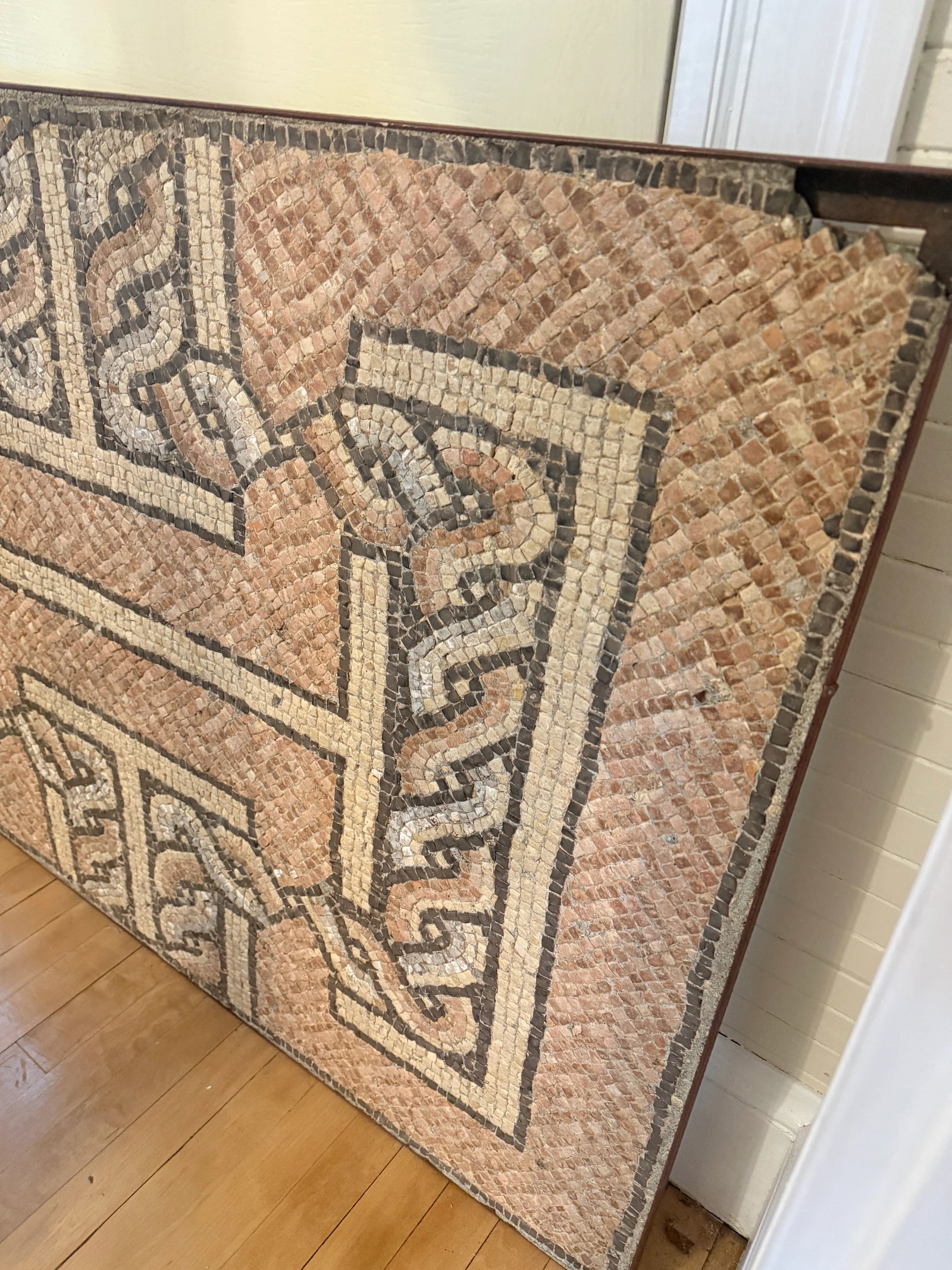 Ancient Roman Interlaced Geometric Pattern Floor Mosaic 4th - 5th Century Ad - 4