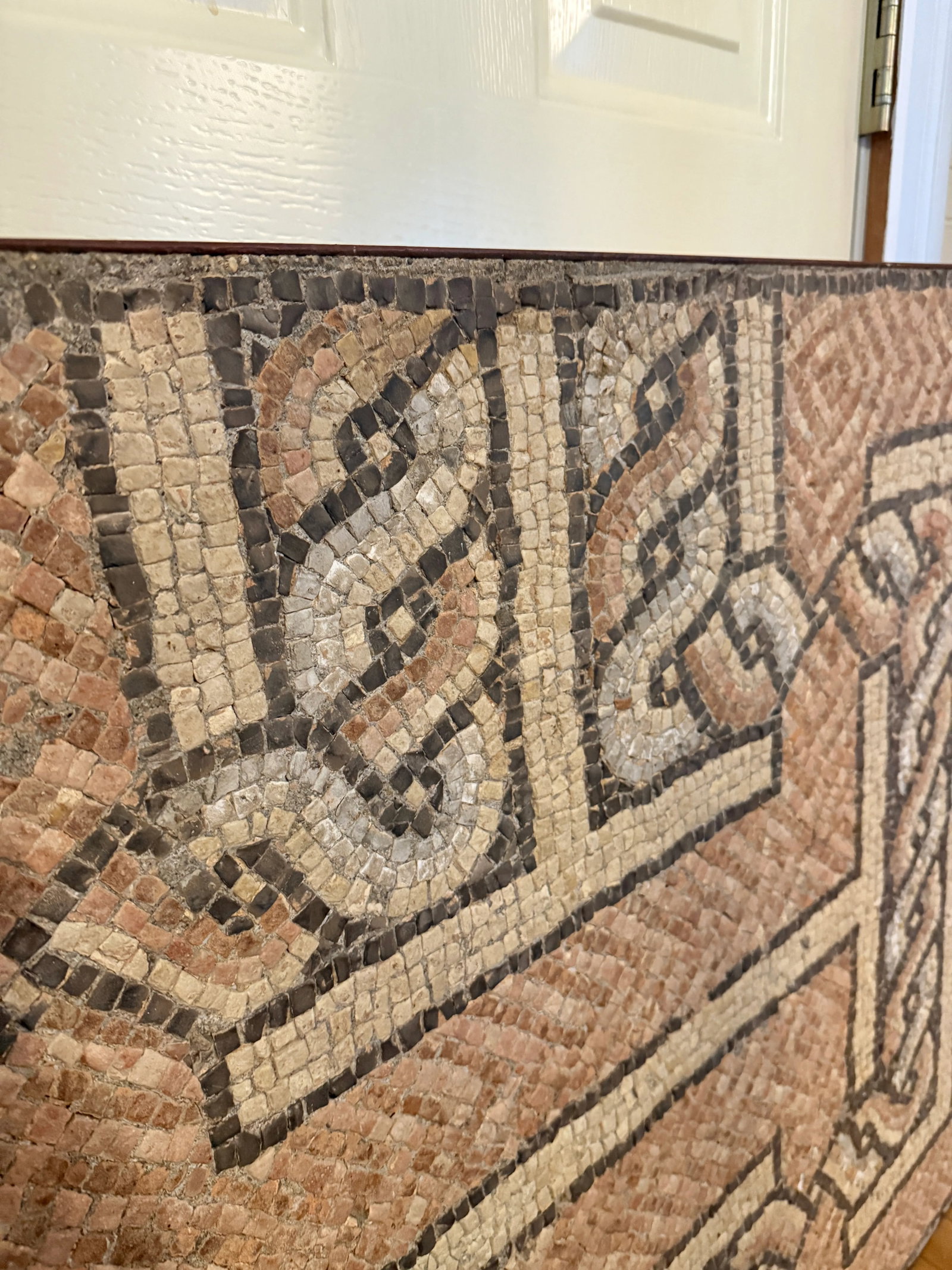 Ancient Roman Interlaced Geometric Pattern Floor Mosaic 4th - 5th Century Ad - 5