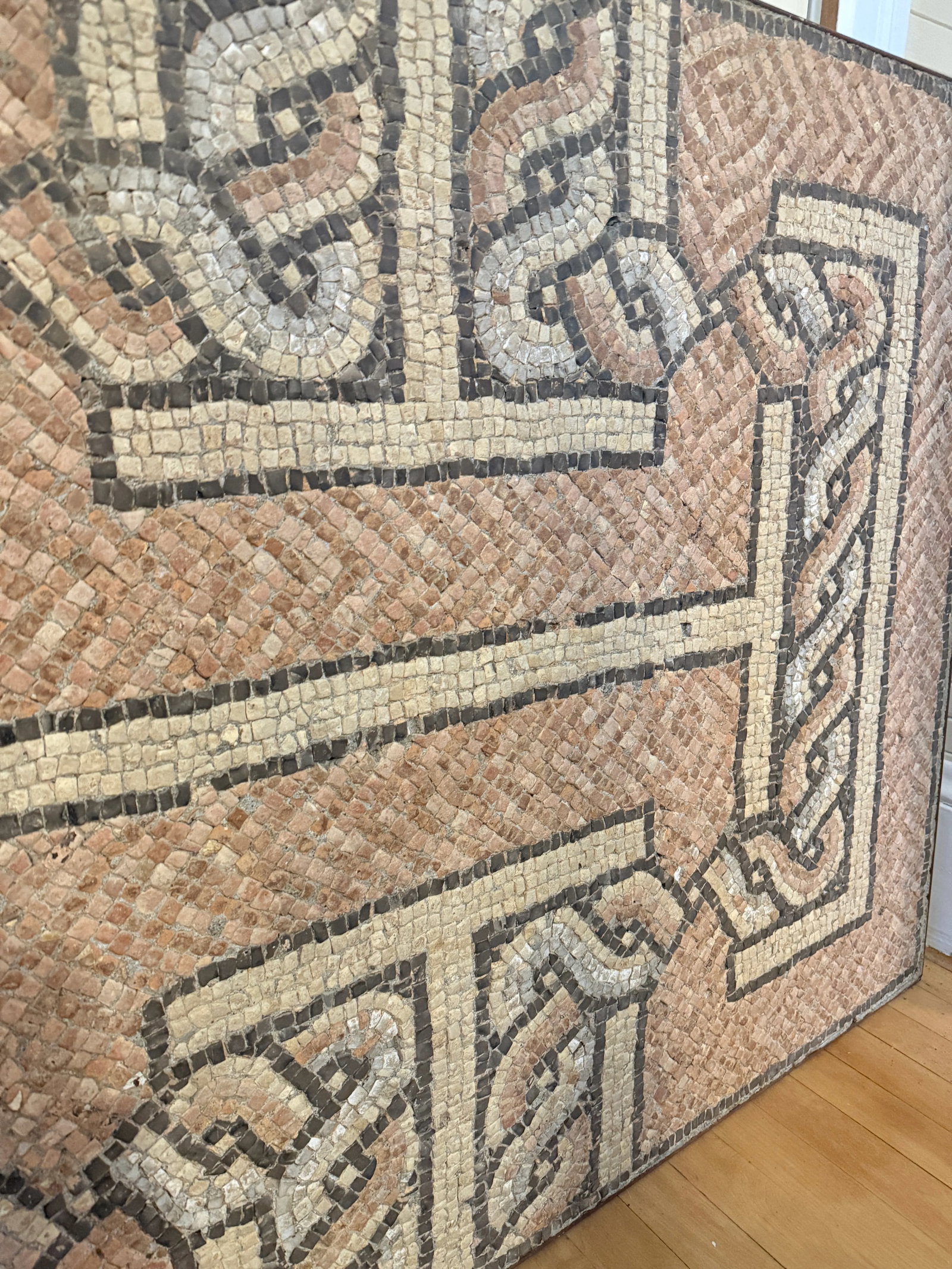 Ancient Roman Interlaced Geometric Pattern Floor Mosaic 4th - 5th Century Ad - 6