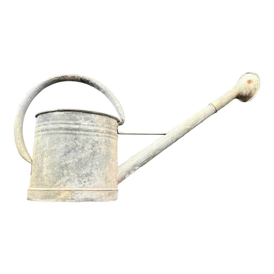 Vintage Metal Bat Watering Can: Vintage Galvanized Zinc Metal Watering Can w/ a Large Loop Handle also known as Bat watering can. Has 11 embossed on the top. Decorative watering can to be filled with overflowing spring and summer