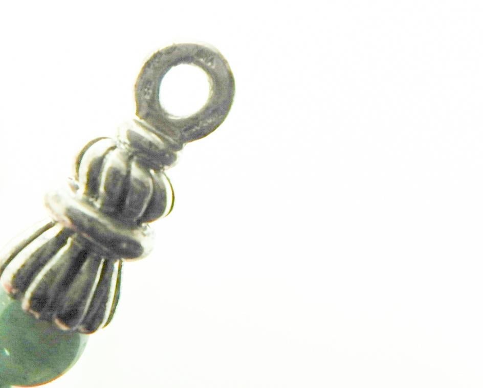 Late 20th Century Jade and Silver Beaded Necklace - 6
