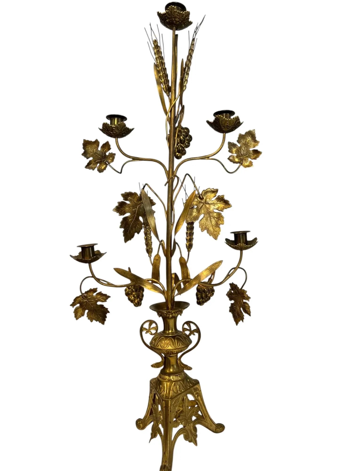 Antique French Girandoles 1800s in Harvest Motifs, Pair. - 2