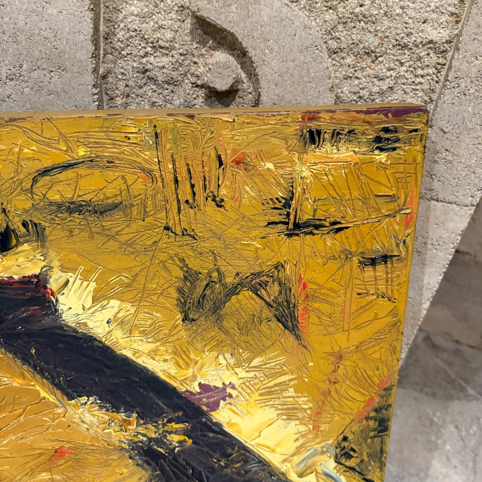 Original Painting Oil on Canvas Signed Sanchez for Villa Saaverios - 3