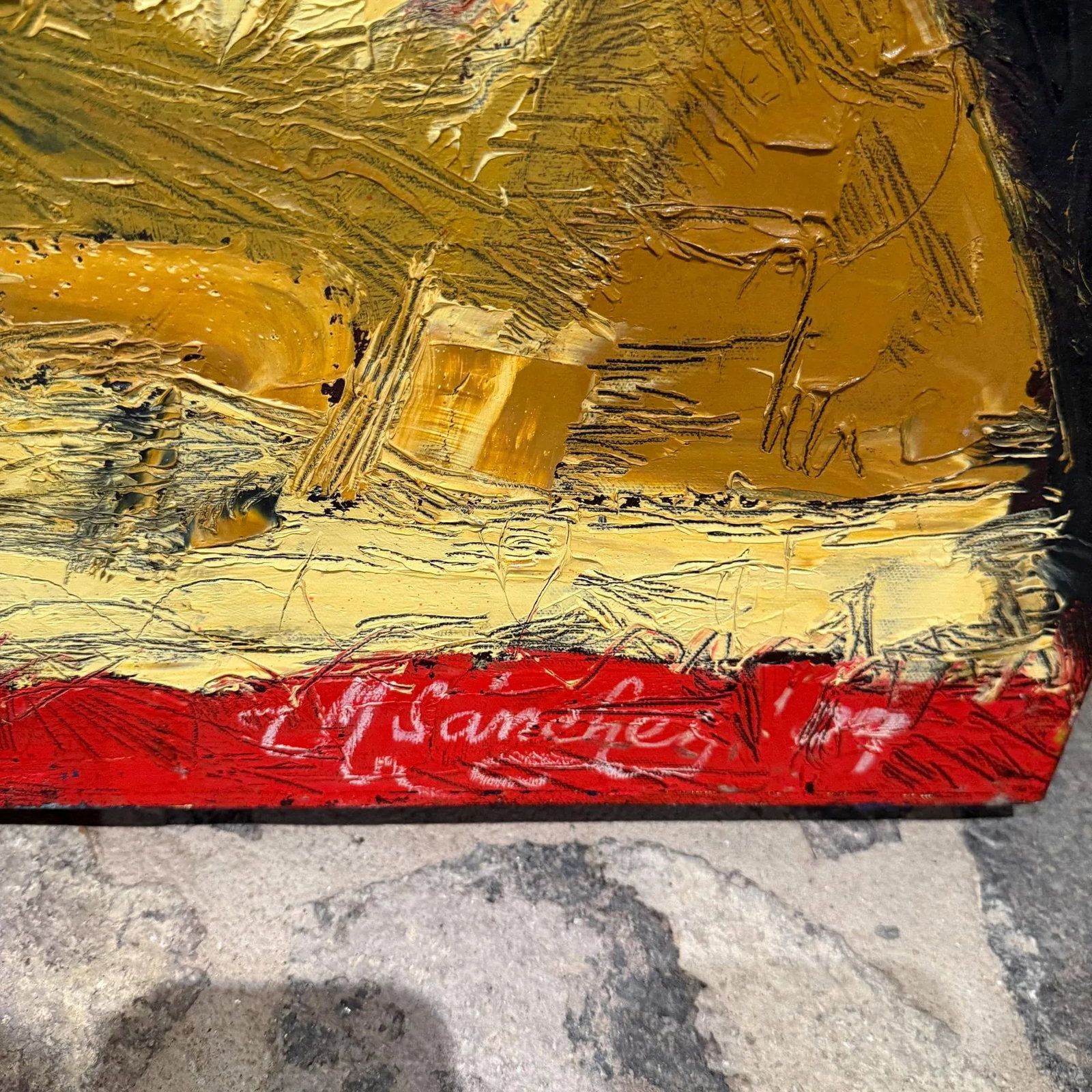 Original Painting Oil on Canvas Signed Sanchez for Villa Saaverios - 4