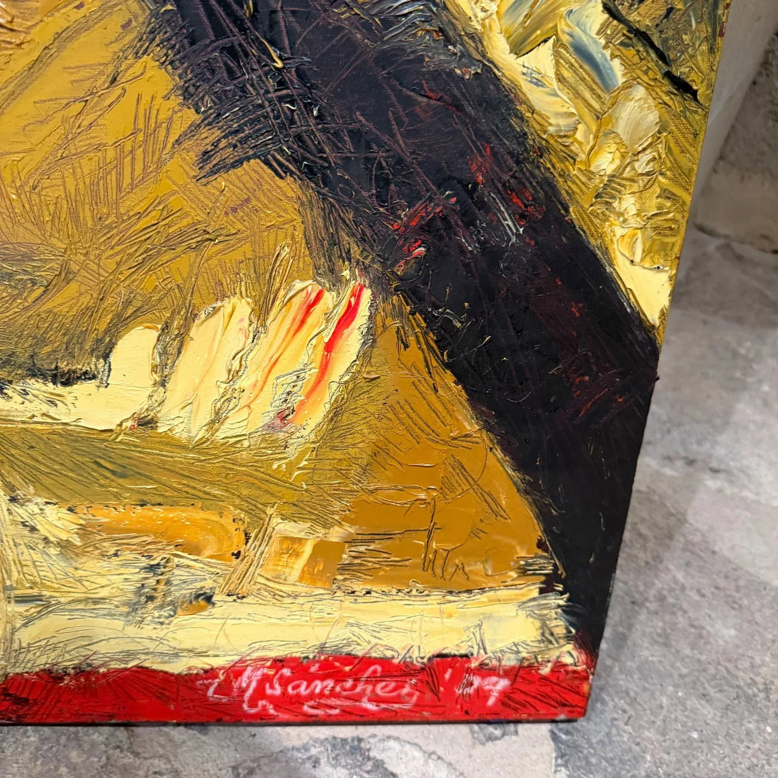 Original Painting Oil on Canvas Signed Sanchez for Villa Saaverios - 5