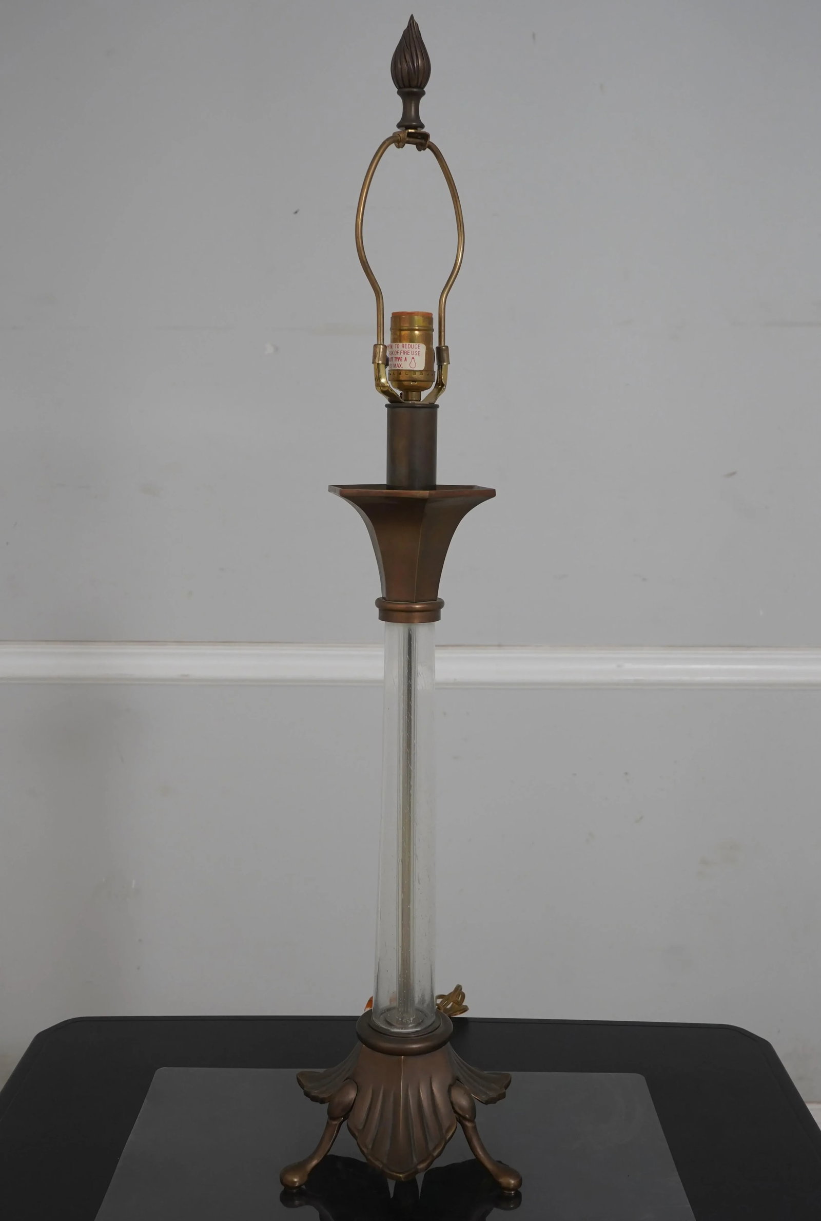 Pair of Chapman Art Deco Nouveau Brass & Glass Lamps - 2