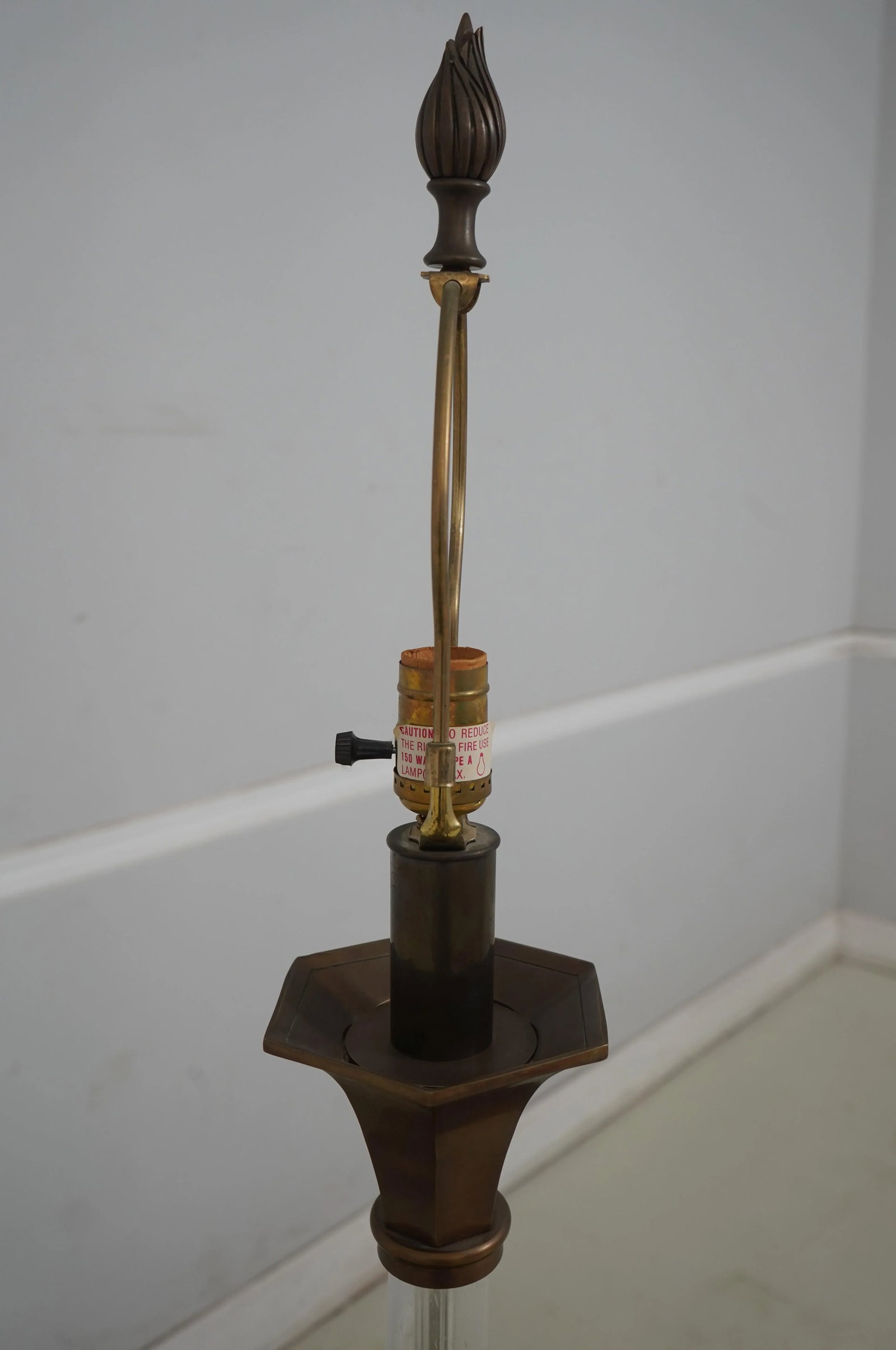 Pair of Chapman Art Deco Nouveau Brass & Glass Lamps - 8