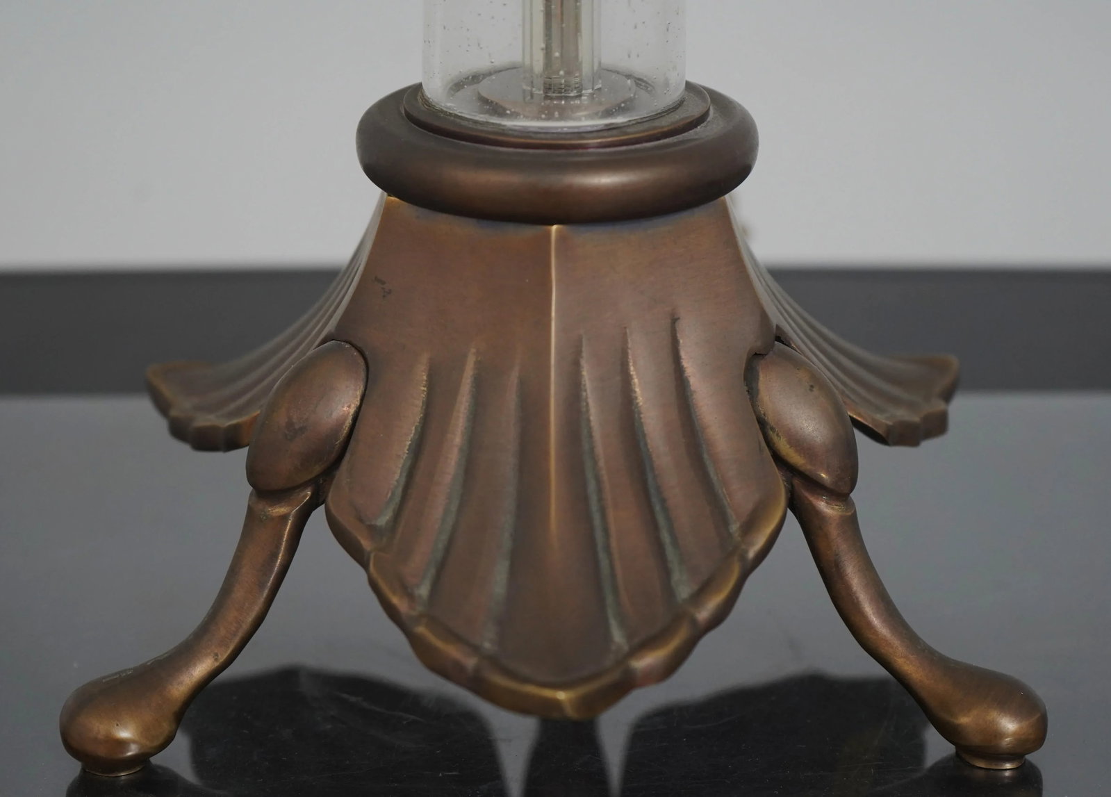 Pair of Chapman Art Deco Nouveau Brass & Glass Lamps - 9