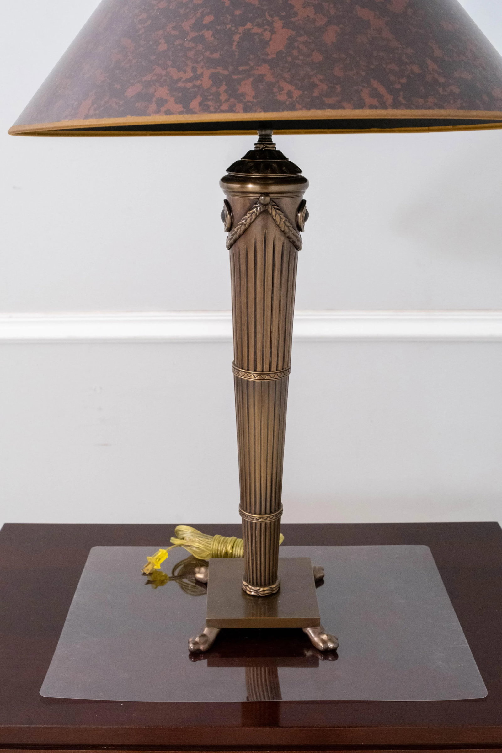 Pair of Chapman Brass Tall Table Lamps - Empire Style - 10