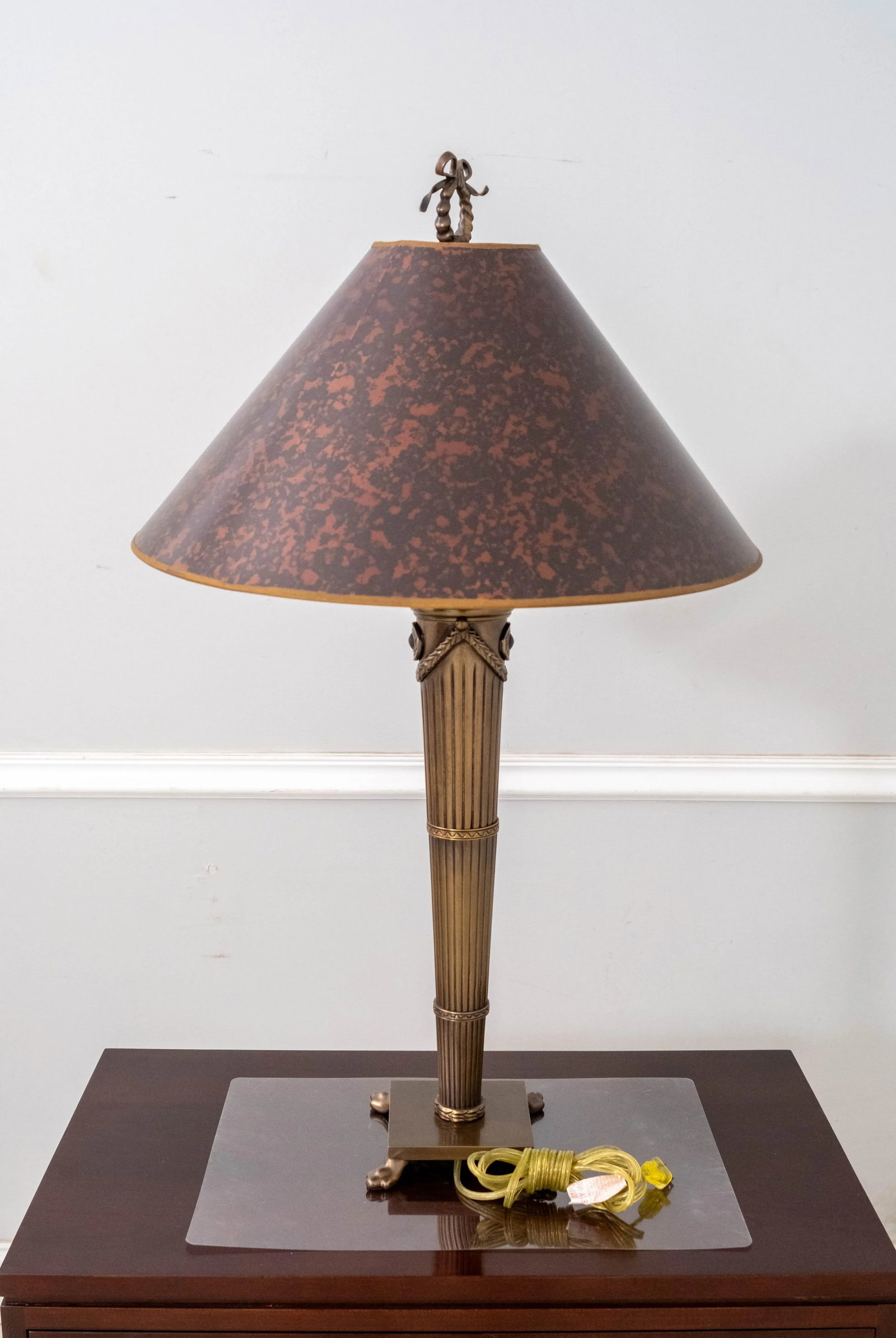 Pair of Chapman Brass Tall Table Lamps - Empire Style - 2