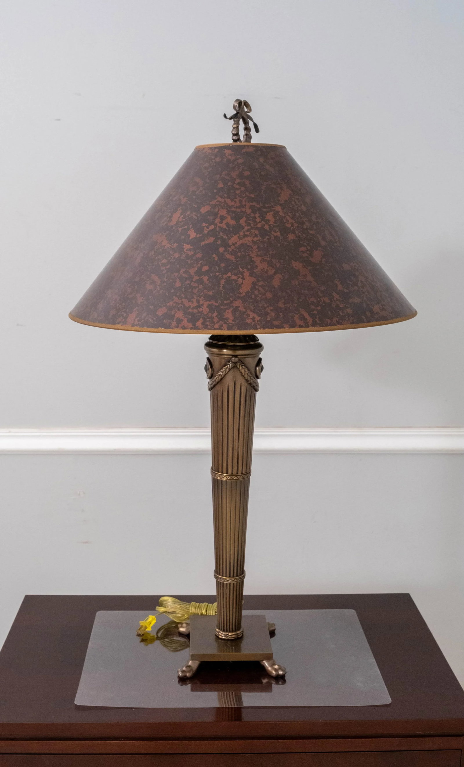Pair of Chapman Brass Tall Table Lamps - Empire Style - 3