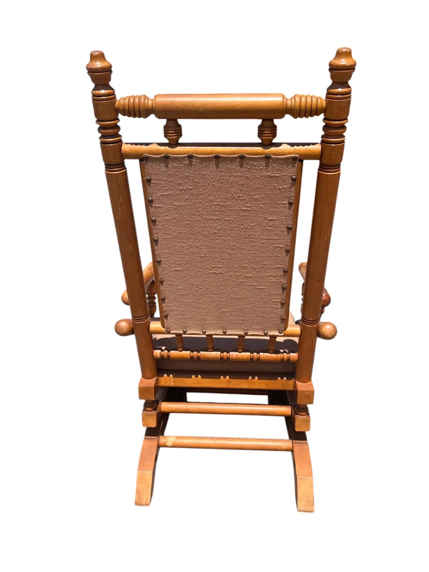 Mid-Century Early American New England Style Solid Maple Platform Rocker - 7