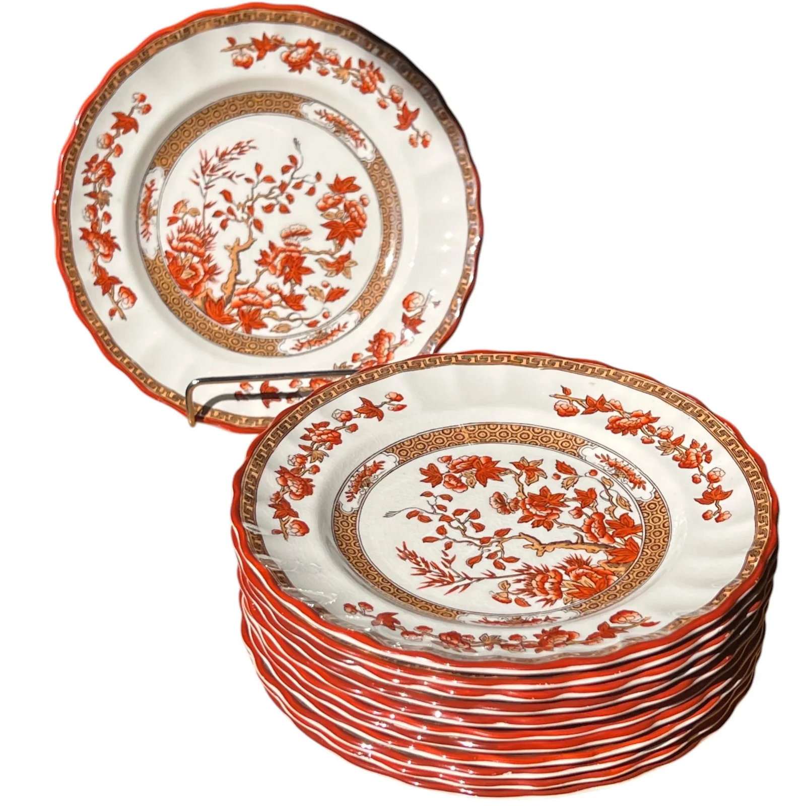 Spode "Indian Tree" Side Plates, 6.5" C. 1920s, Set/12 - 14
