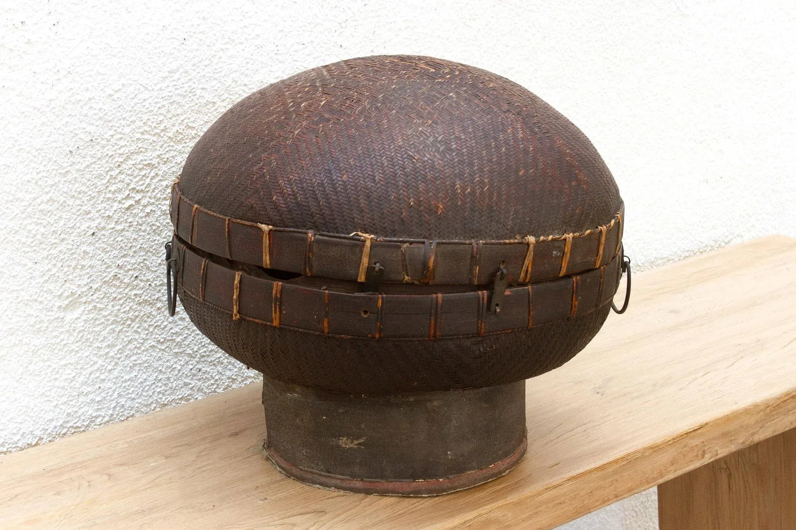 Rare 19th Century Woven Wedding Basket - 2