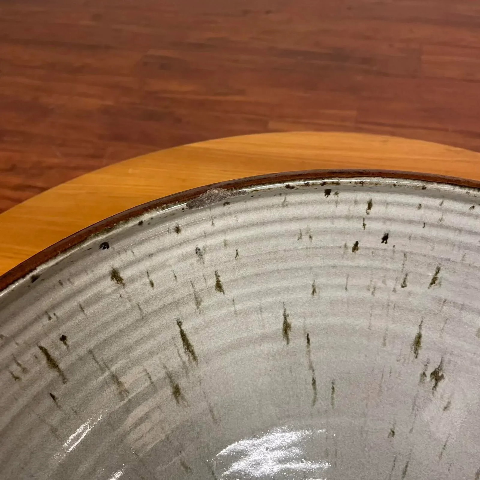 Oversized Studio Pottery Bowl With Earth-Toned Glaze - Mid Century - 12