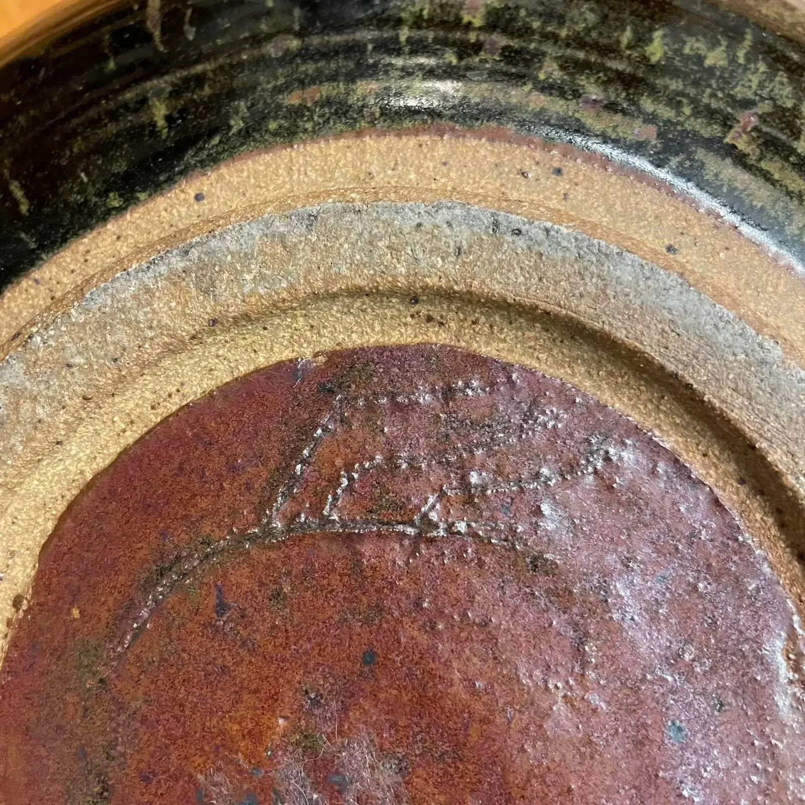 Oversized Studio Pottery Bowl With Earth-Toned Glaze - Mid Century - 16