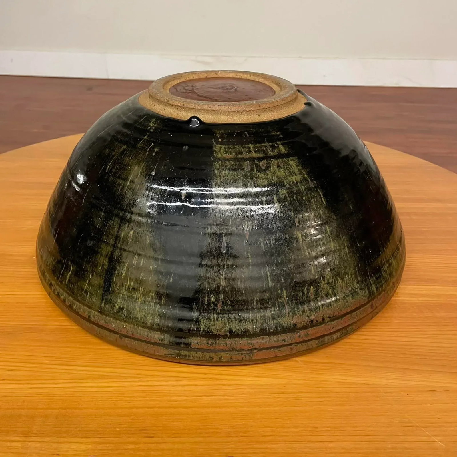Oversized Studio Pottery Bowl With Earth-Toned Glaze - Mid Century - 18