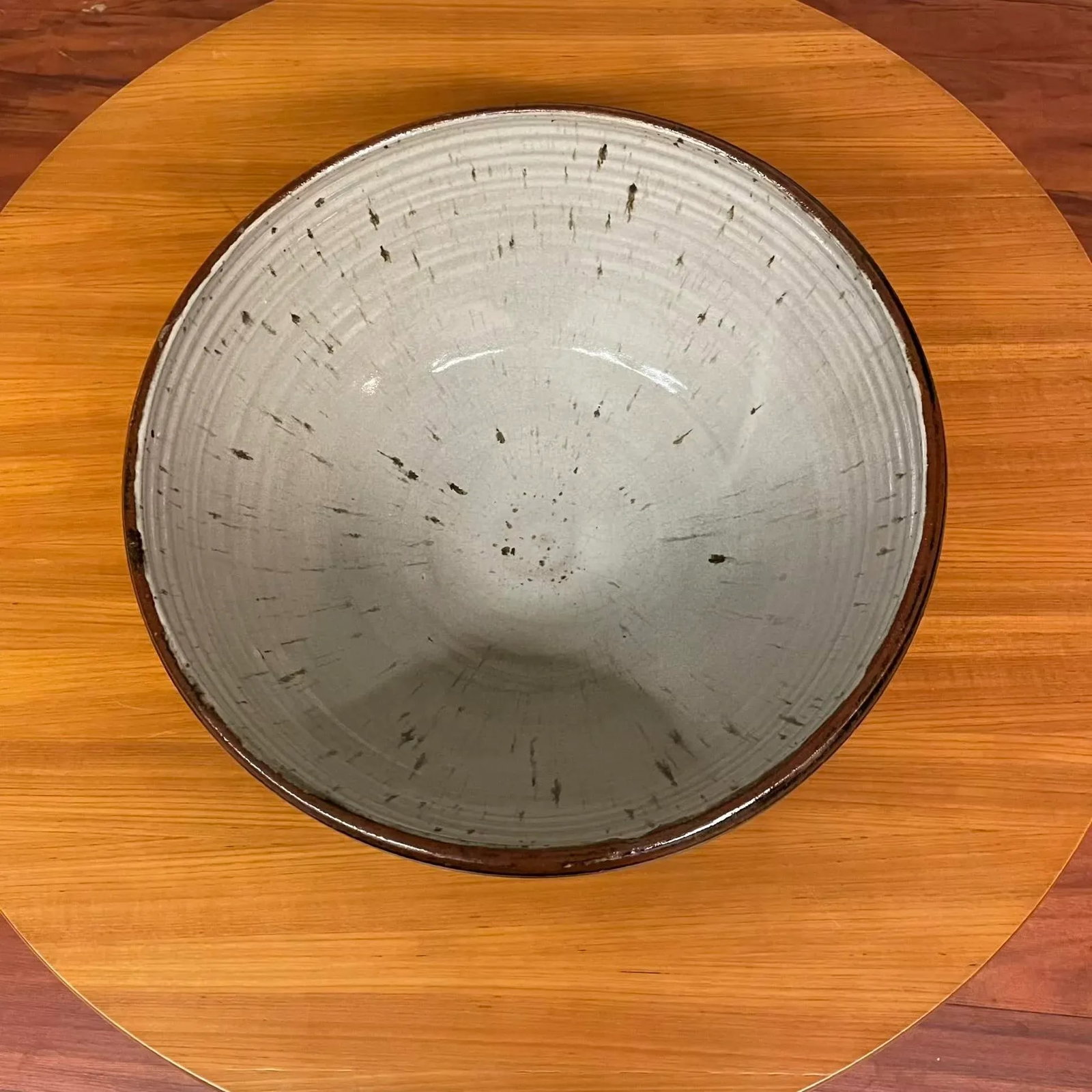 Oversized Studio Pottery Bowl With Earth-Toned Glaze - Mid Century - 7