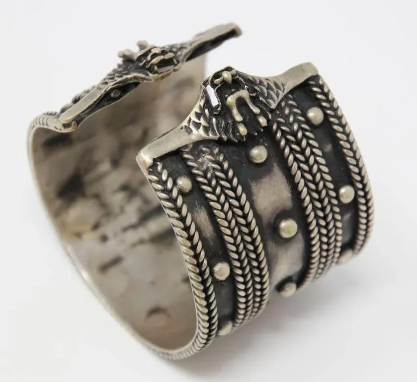 Mid 20th Century Moroccan Vintage Berber Tribal Ethnic Cuff - 16