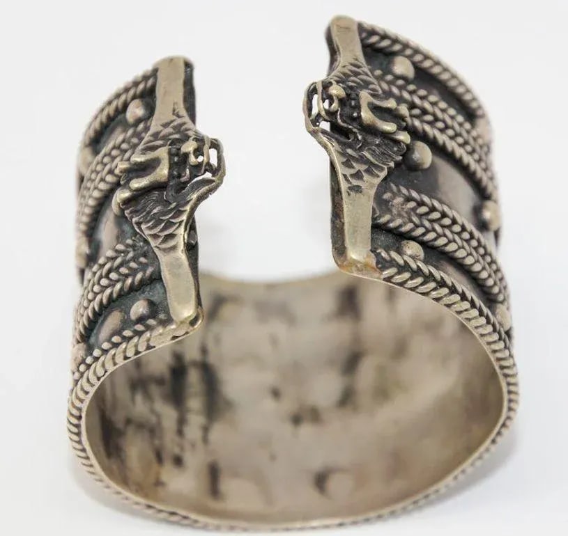 Mid 20th Century Moroccan Vintage Berber Tribal Ethnic Cuff - 17
