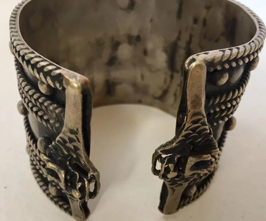 Mid 20th Century Moroccan Vintage Berber Tribal Ethnic Cuff - 4