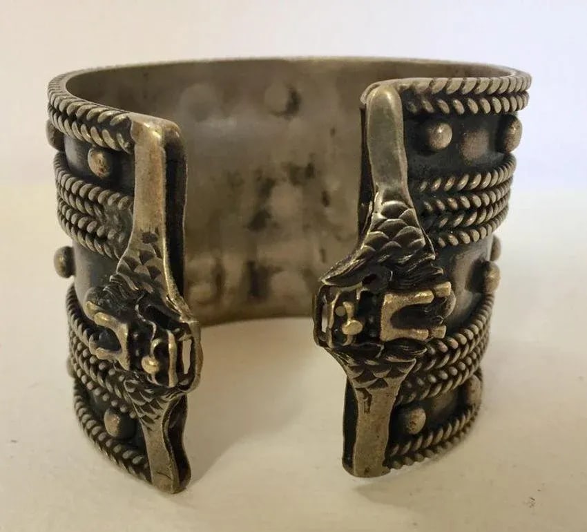 Mid 20th Century Moroccan Vintage Berber Tribal Ethnic Cuff - 5