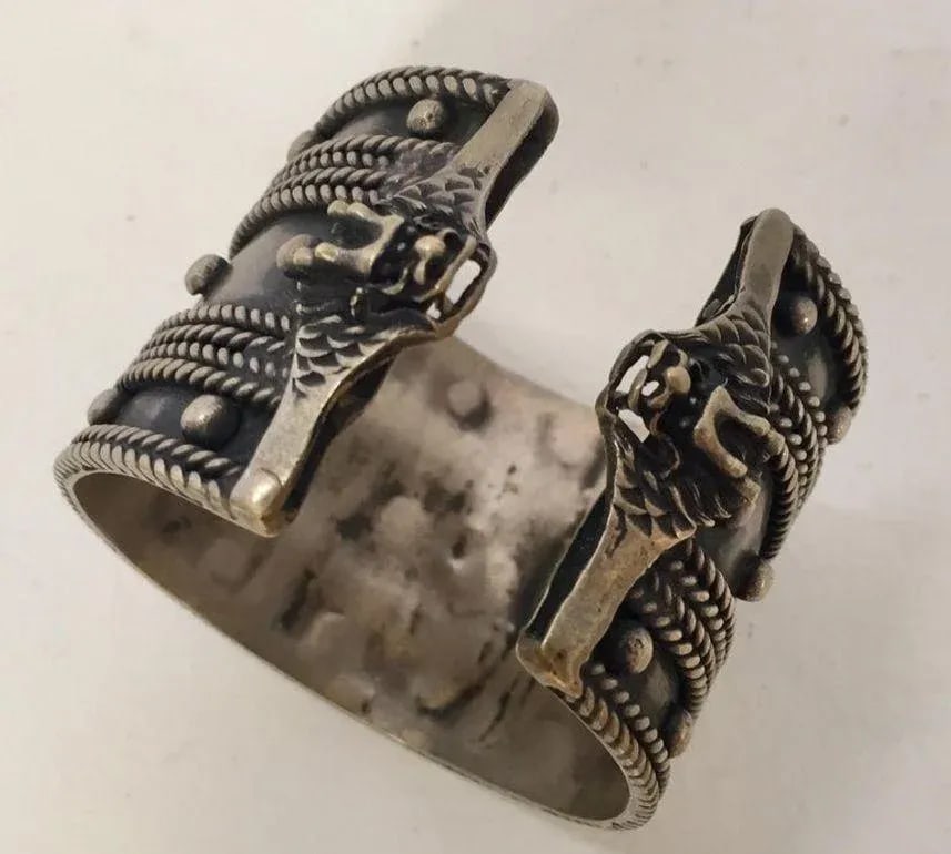 Mid 20th Century Moroccan Vintage Berber Tribal Ethnic Cuff - 6