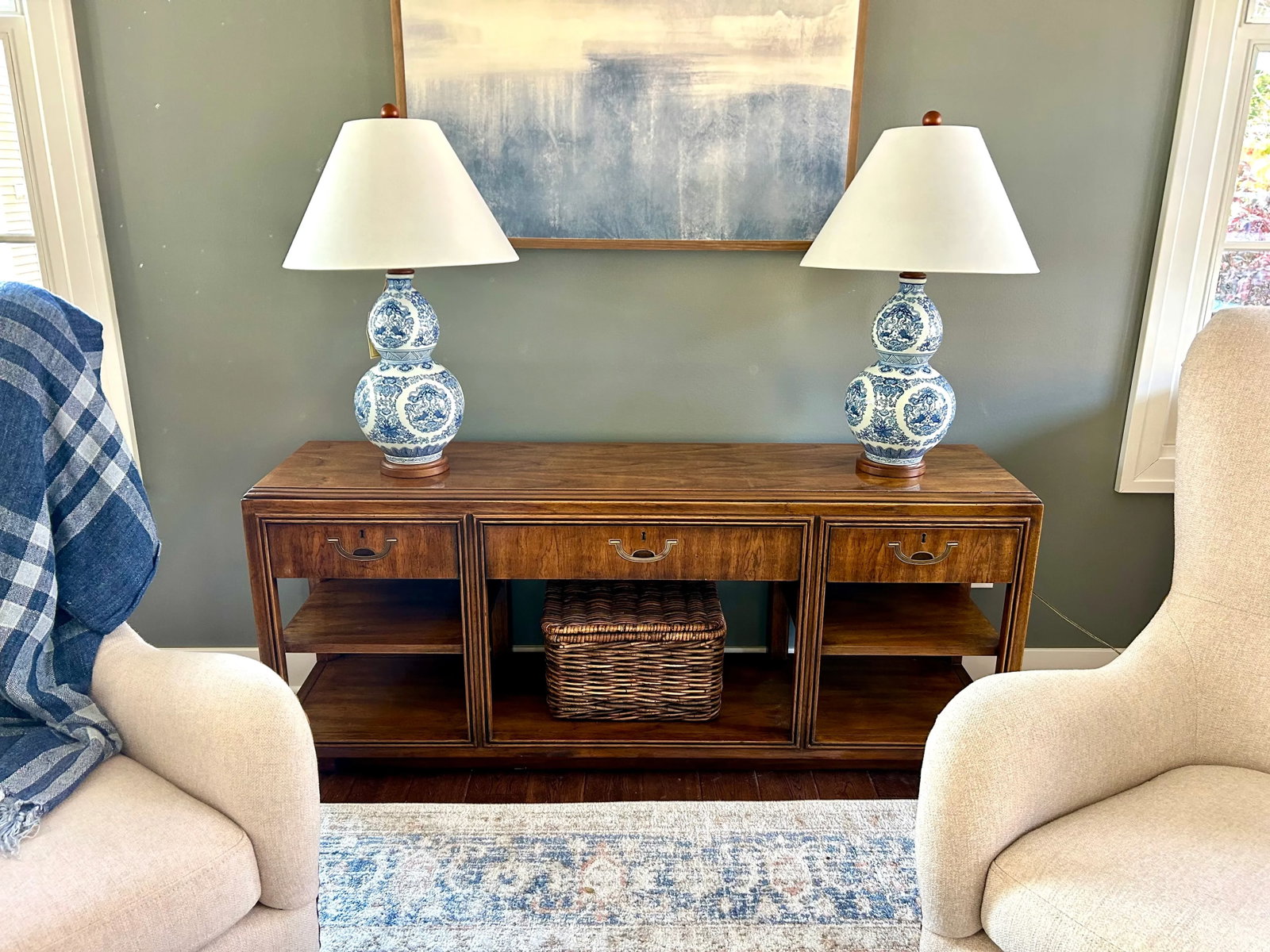 Drexel Heritage Accolade Campaign Console Table – Vintage Sideboard, Sofa Table, or Entryway - 10