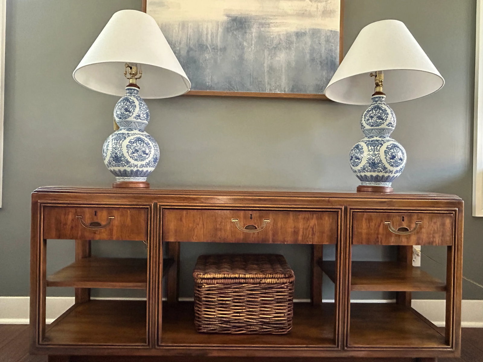 Drexel Heritage Accolade Campaign Console Table – Vintage Sideboard, Sofa Table, or Entryway - 11