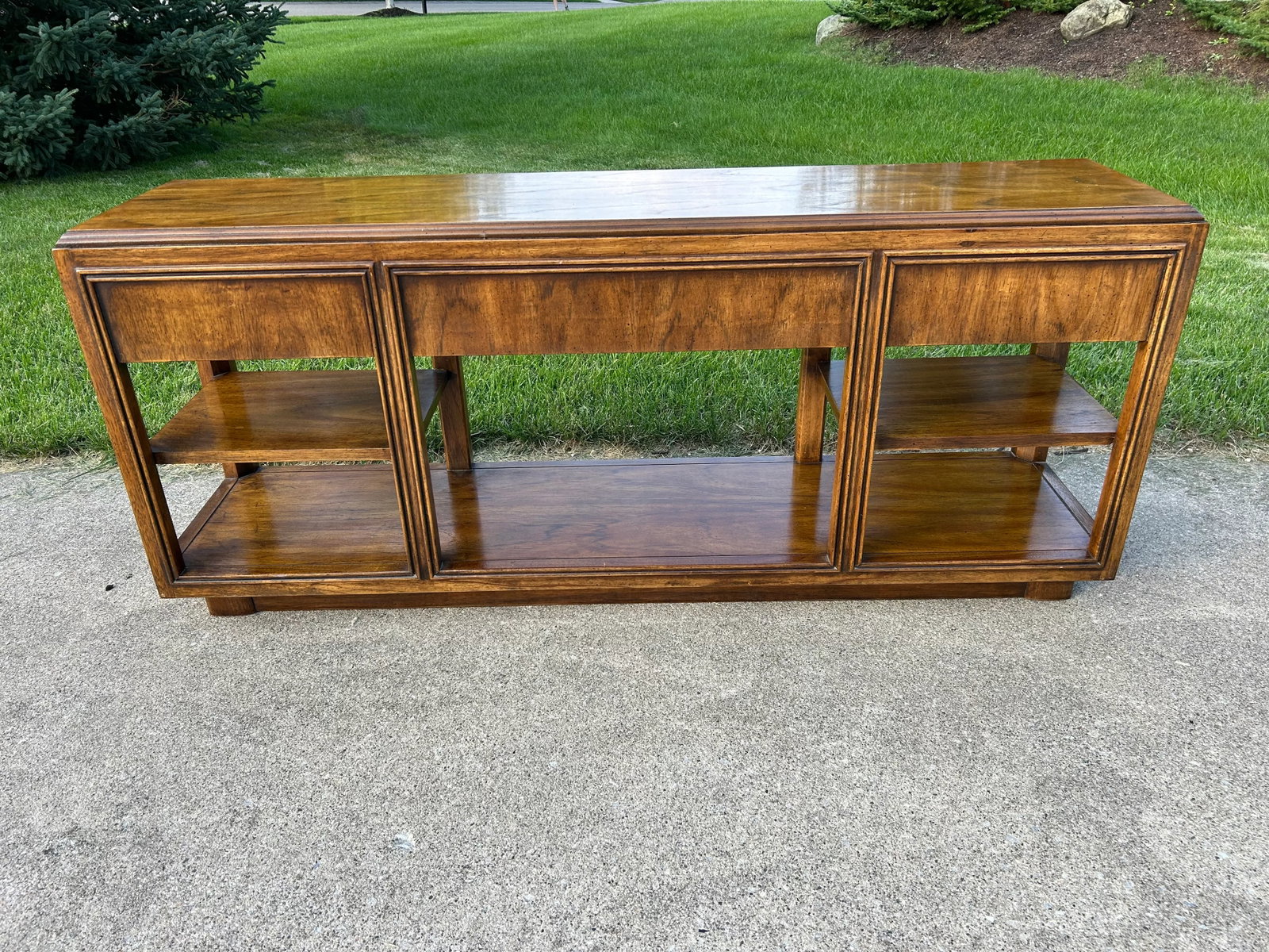 Drexel Heritage Accolade Campaign Console Table – Vintage Sideboard, Sofa Table, or Entryway - 9