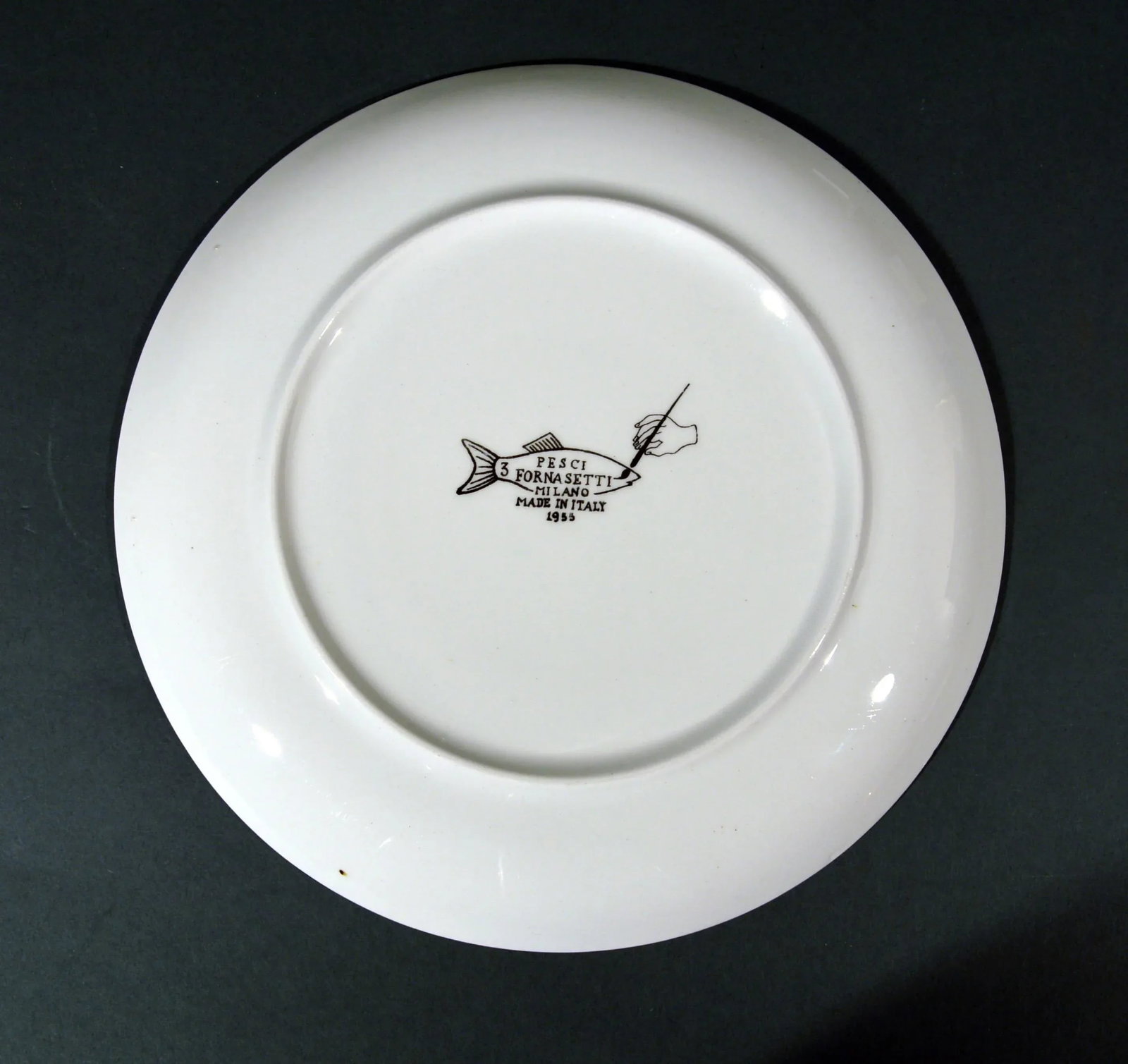 Piero Fornasetti Fish Plates, Pesci Pattern or Passage of Fish, Numbered # 2 & 3 - a Pair - 6