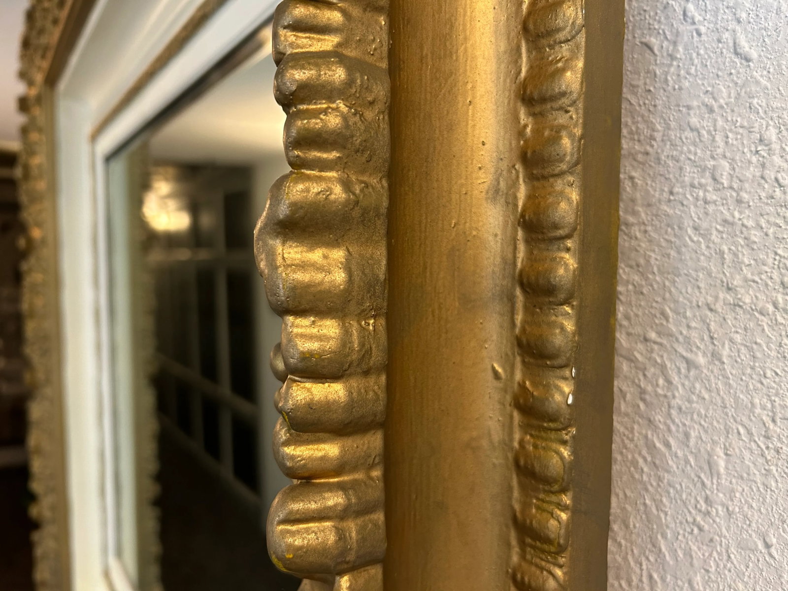 Late 19th Century Large Ornate Gilt and Cream Mirror - 2