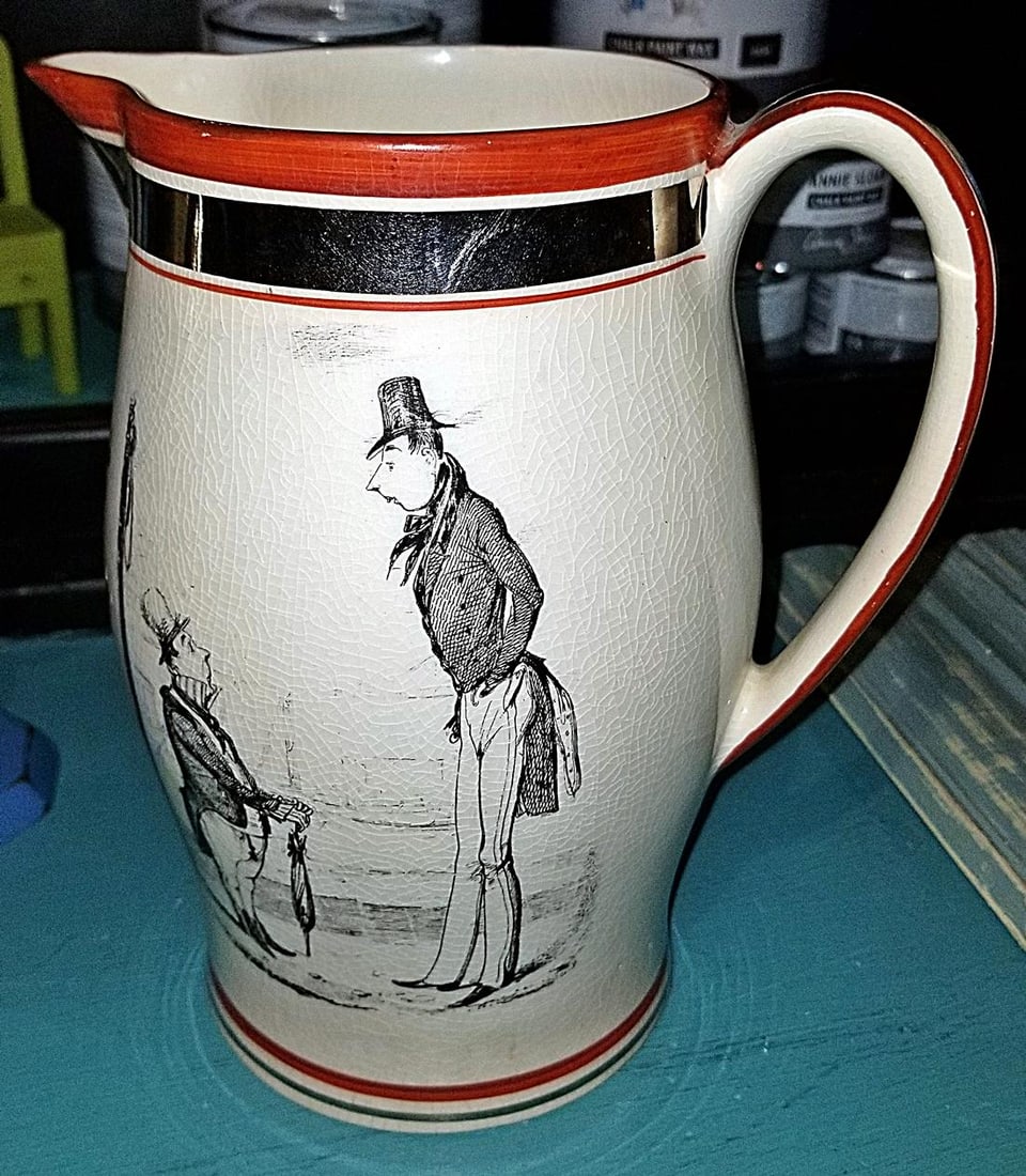 English 1800s Creamware Pitcher Jug - 2