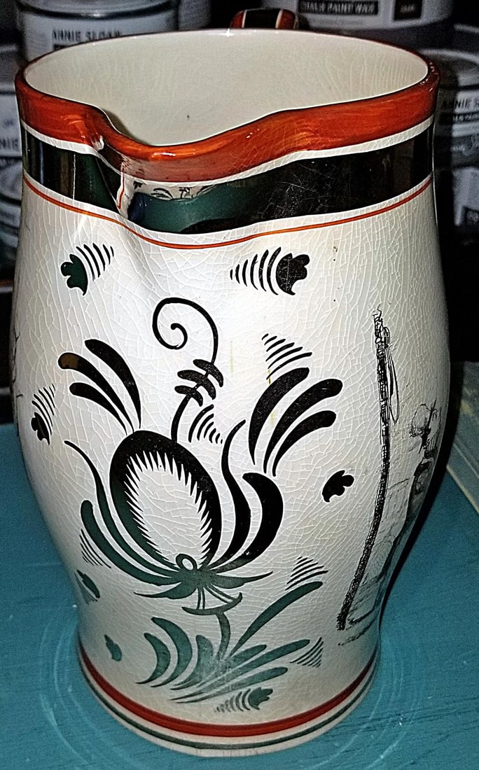 English 1800s Creamware Pitcher Jug - 3