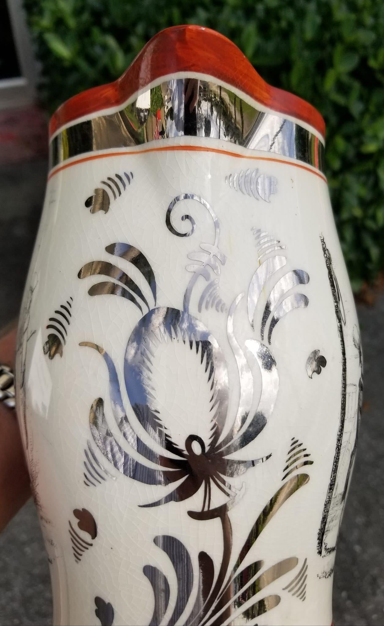 English 1800s Creamware Pitcher Jug - 4