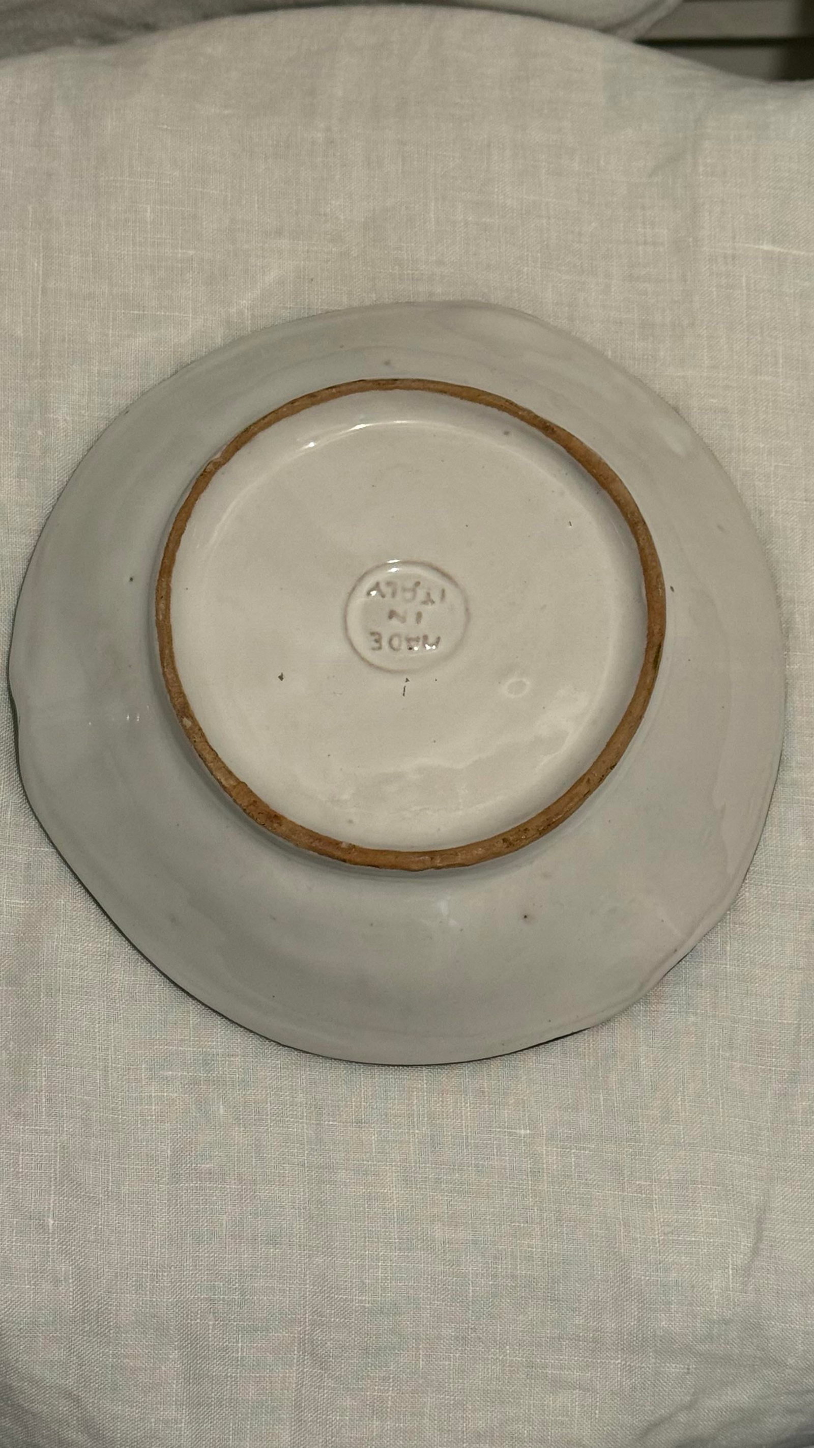 Vintage Palm Beach Regency Italian Tiger Face Pottery Ashtray Catchall - 9