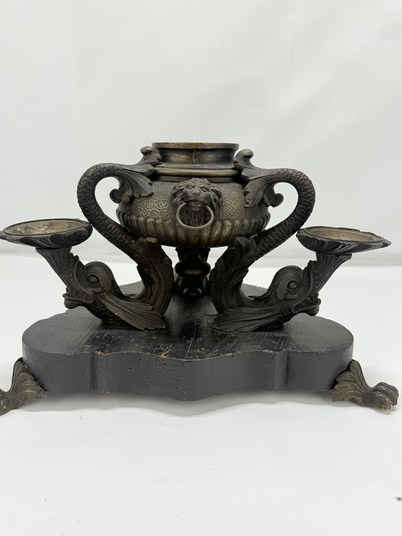 French Empire Bronze Inkwell After the Roman Oil Lamps, C. 1815–25 - 2