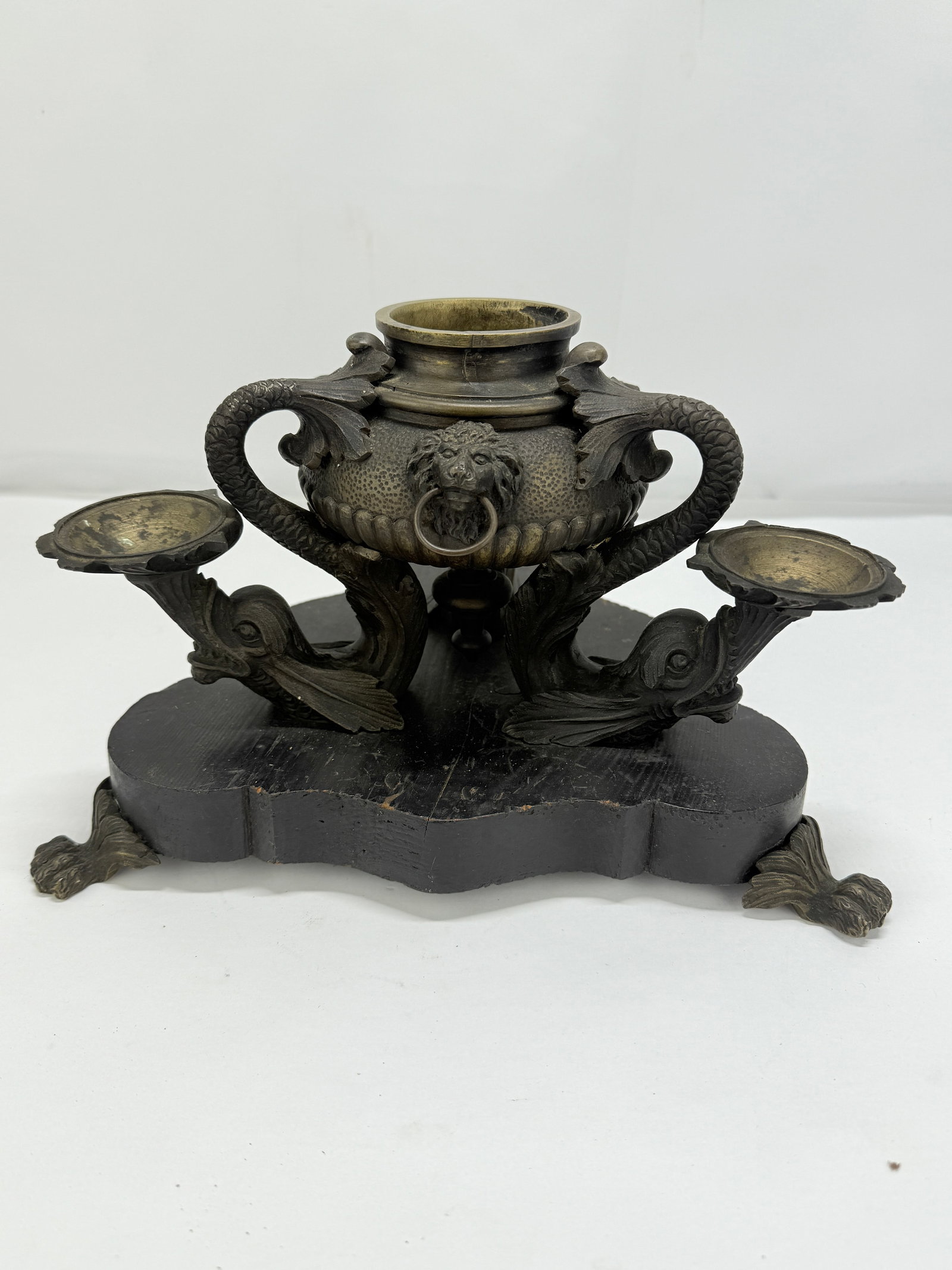 French Empire Bronze Inkwell After the Roman Oil Lamps, C. 1815–25 - 4