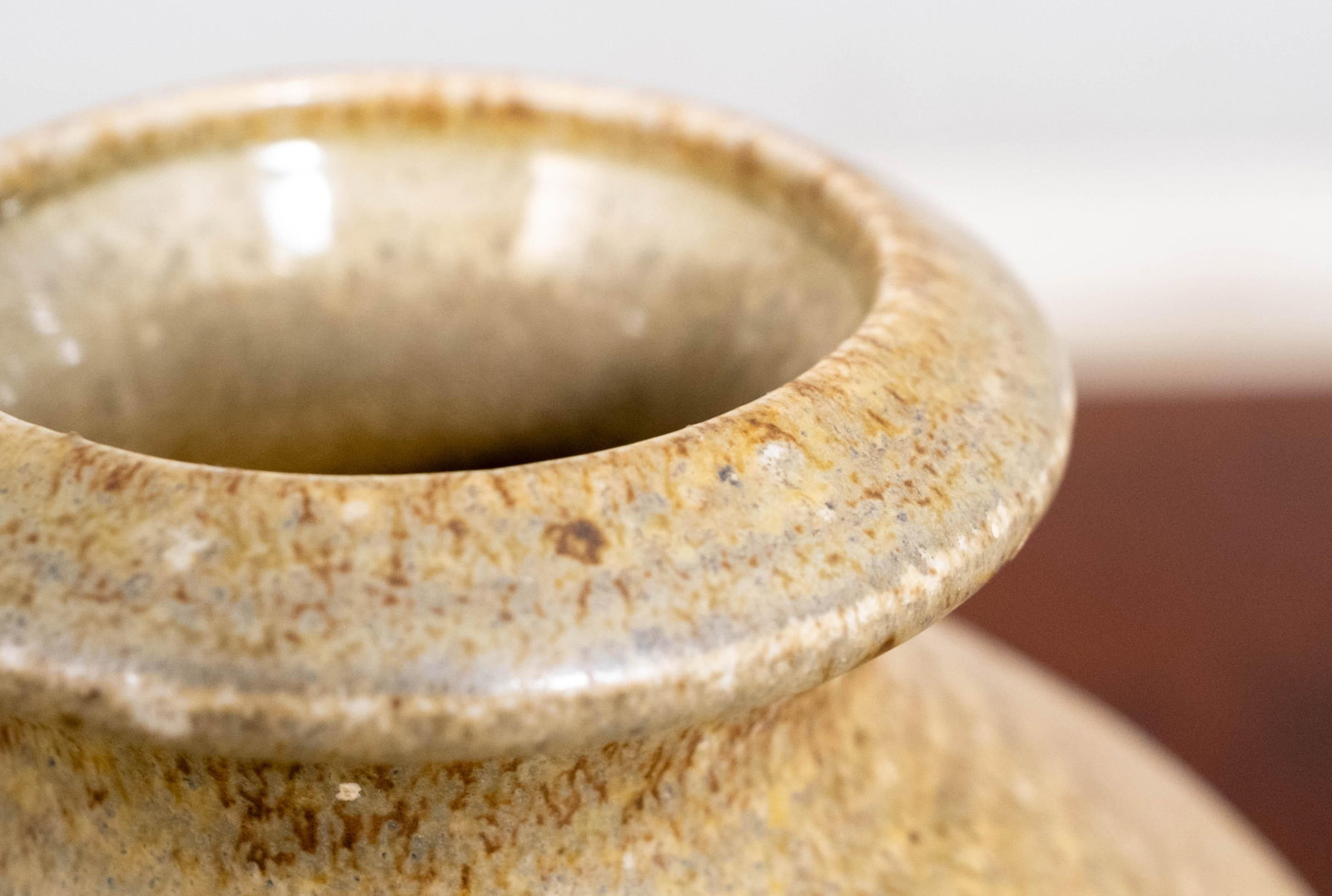 Japanese Taisho Style Sand Glazed Pottery Vase - 3