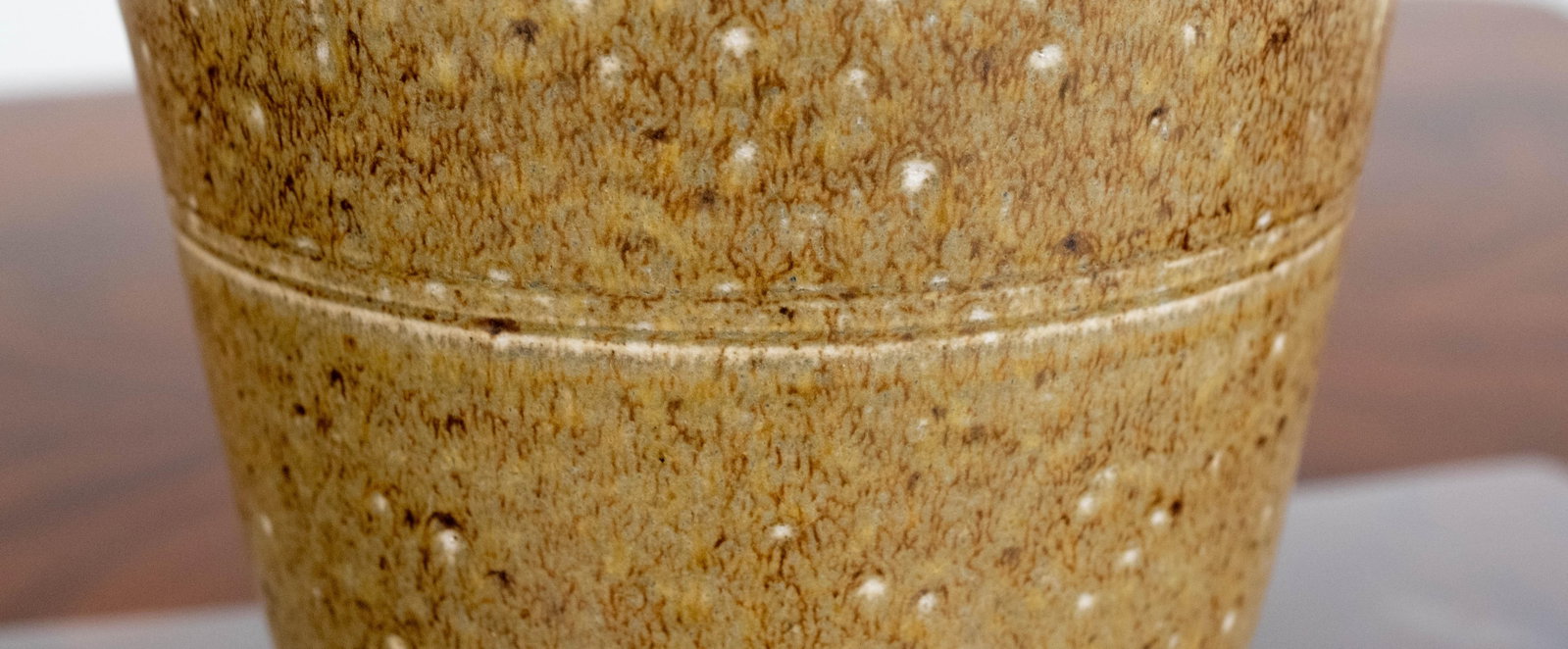 Japanese Taisho Style Sand Glazed Pottery Vase - 4