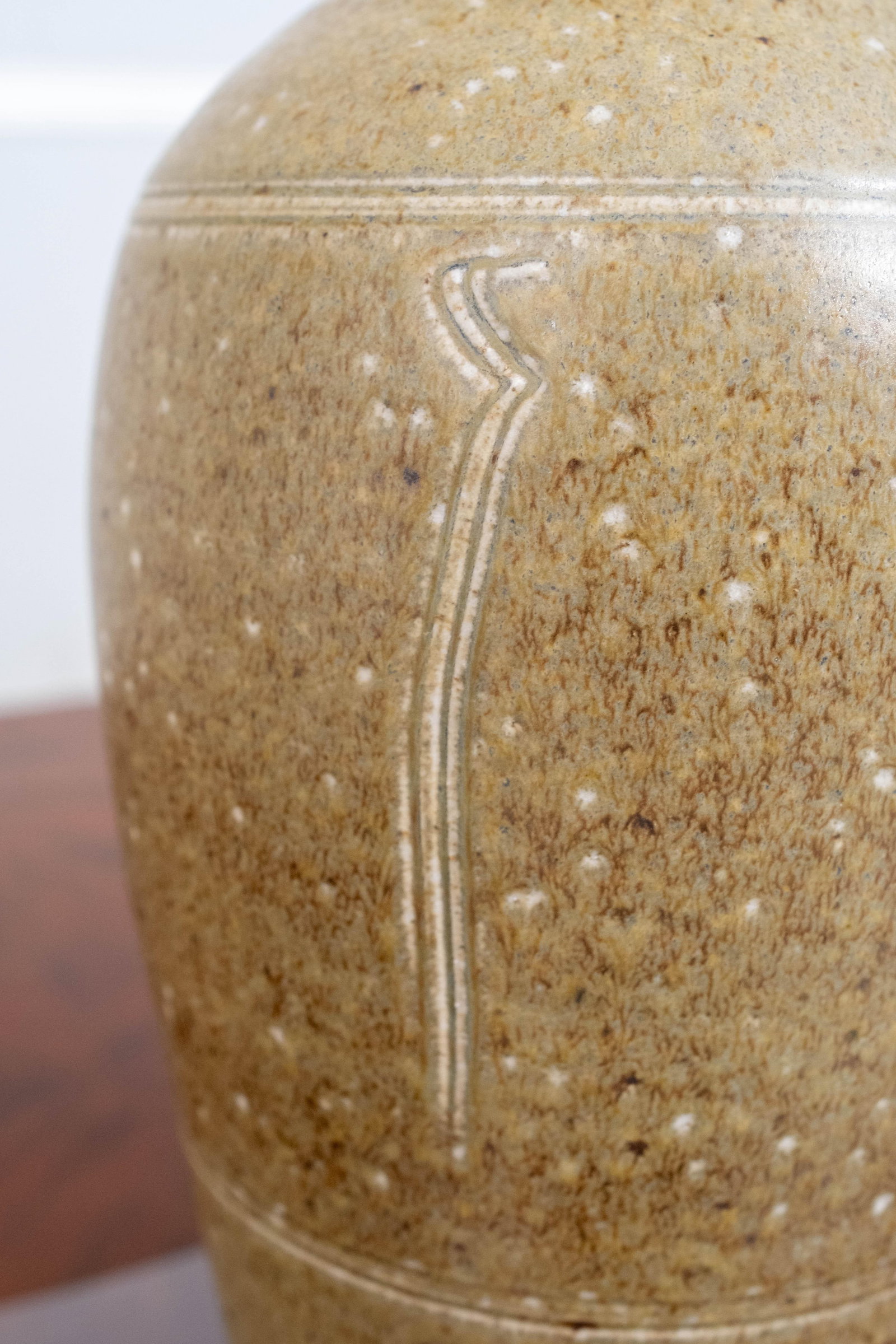 Japanese Taisho Style Sand Glazed Pottery Vase - 8