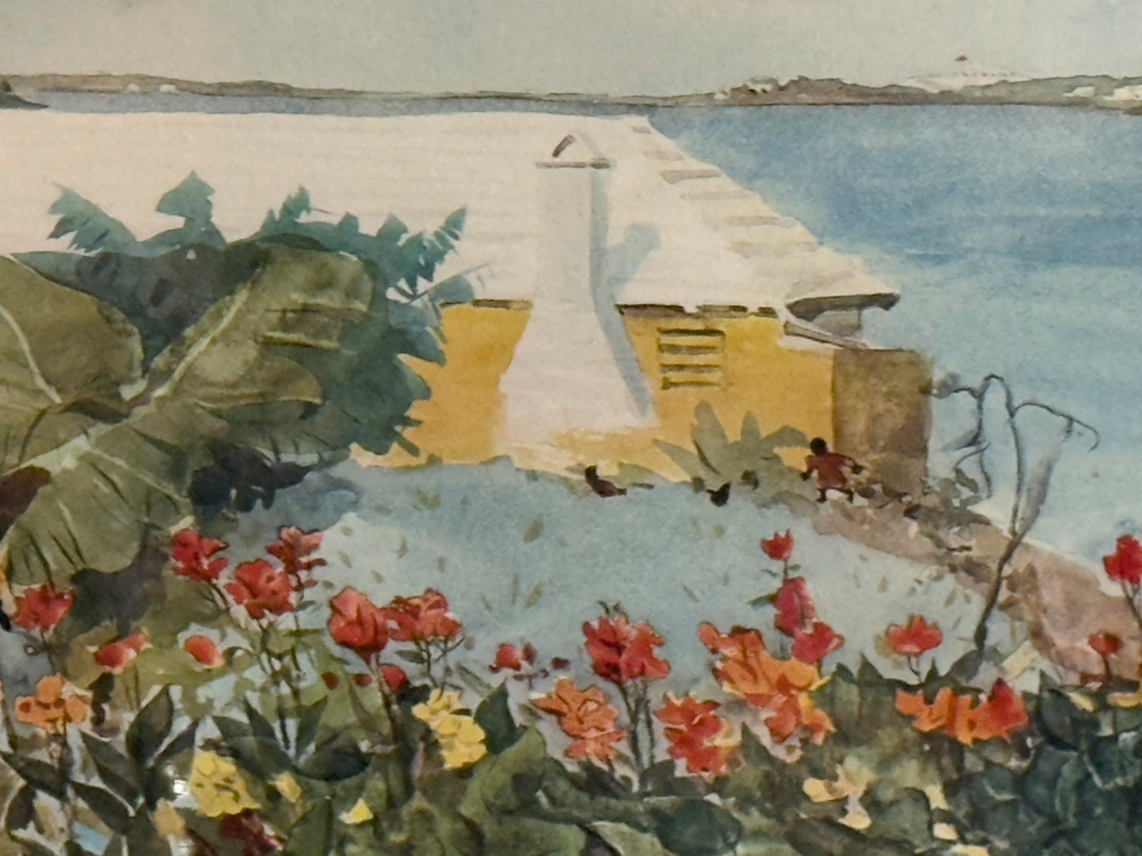 Vintage Winslow Homer Flower Garden and Bungalow Bermuda Reproduction Print, 1960s - 3