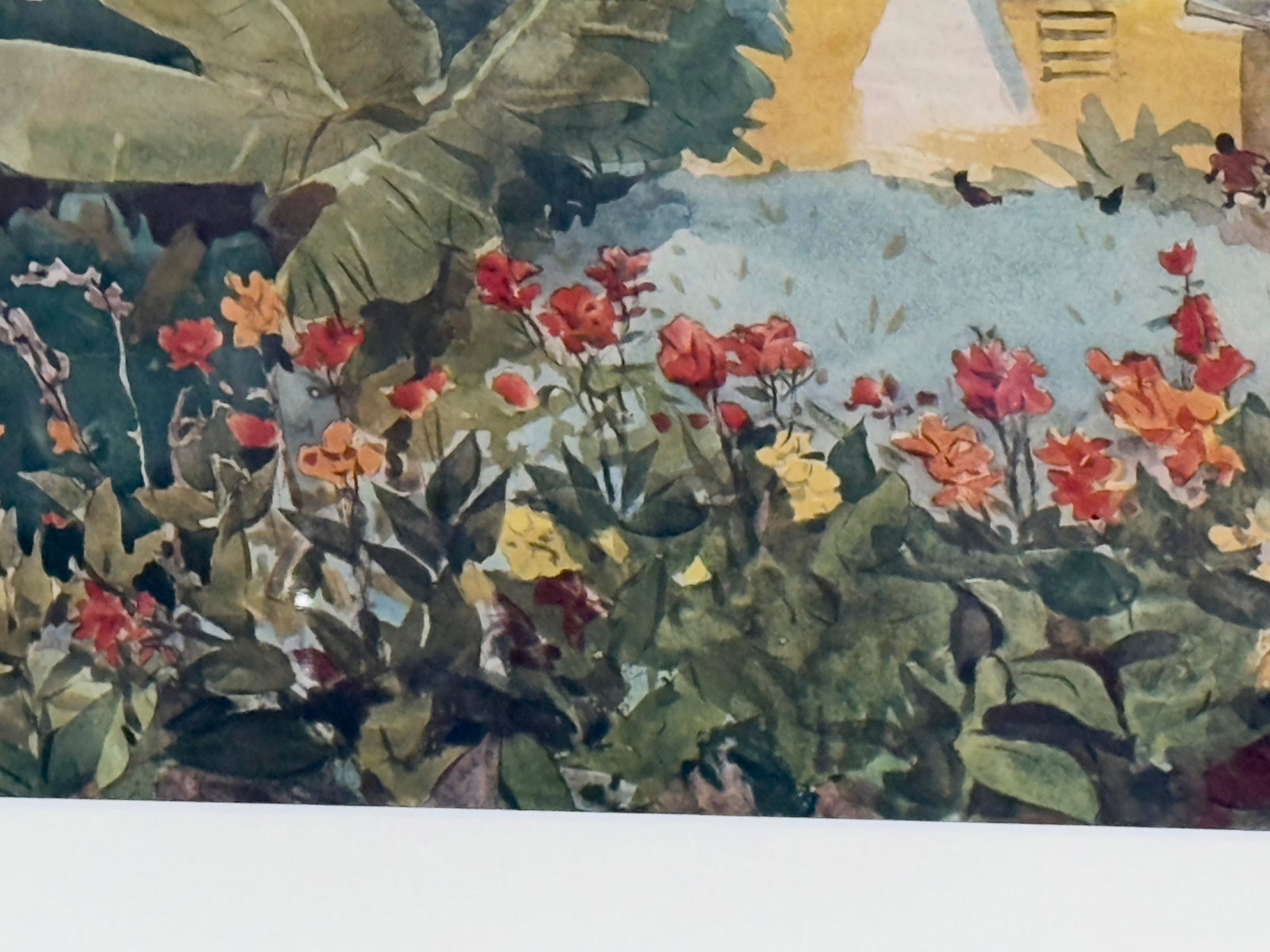 Vintage Winslow Homer Flower Garden and Bungalow Bermuda Reproduction Print, 1960s - 6