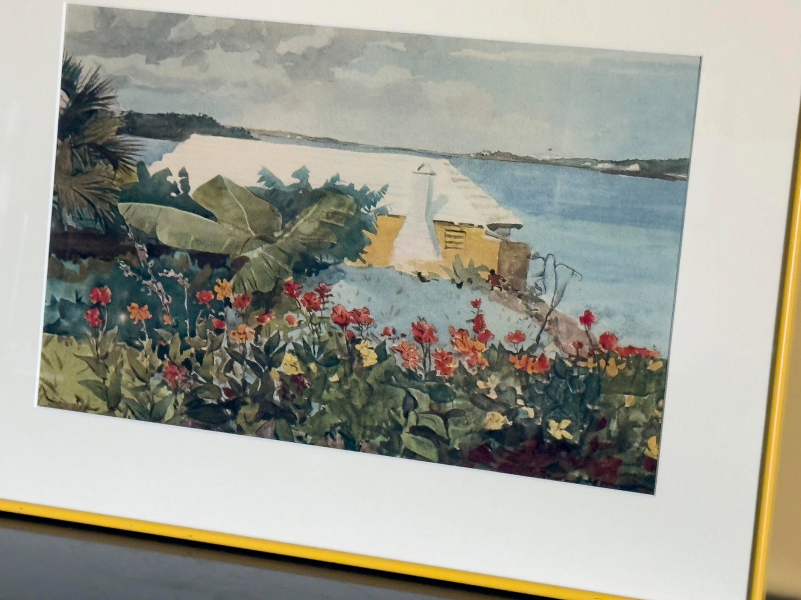 Vintage Winslow Homer Flower Garden and Bungalow Bermuda Reproduction Print, 1960s - 7