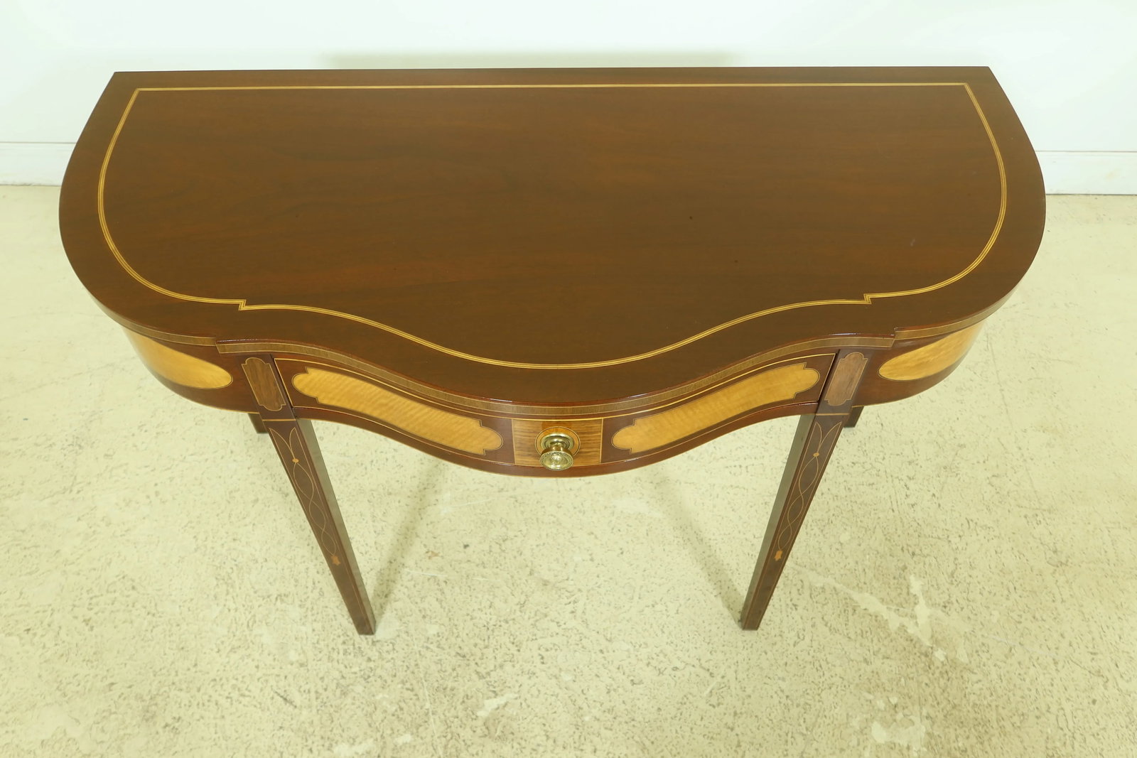 Kindel Winterthur Collection Highly Inlaid Mahogany Console Table - 2