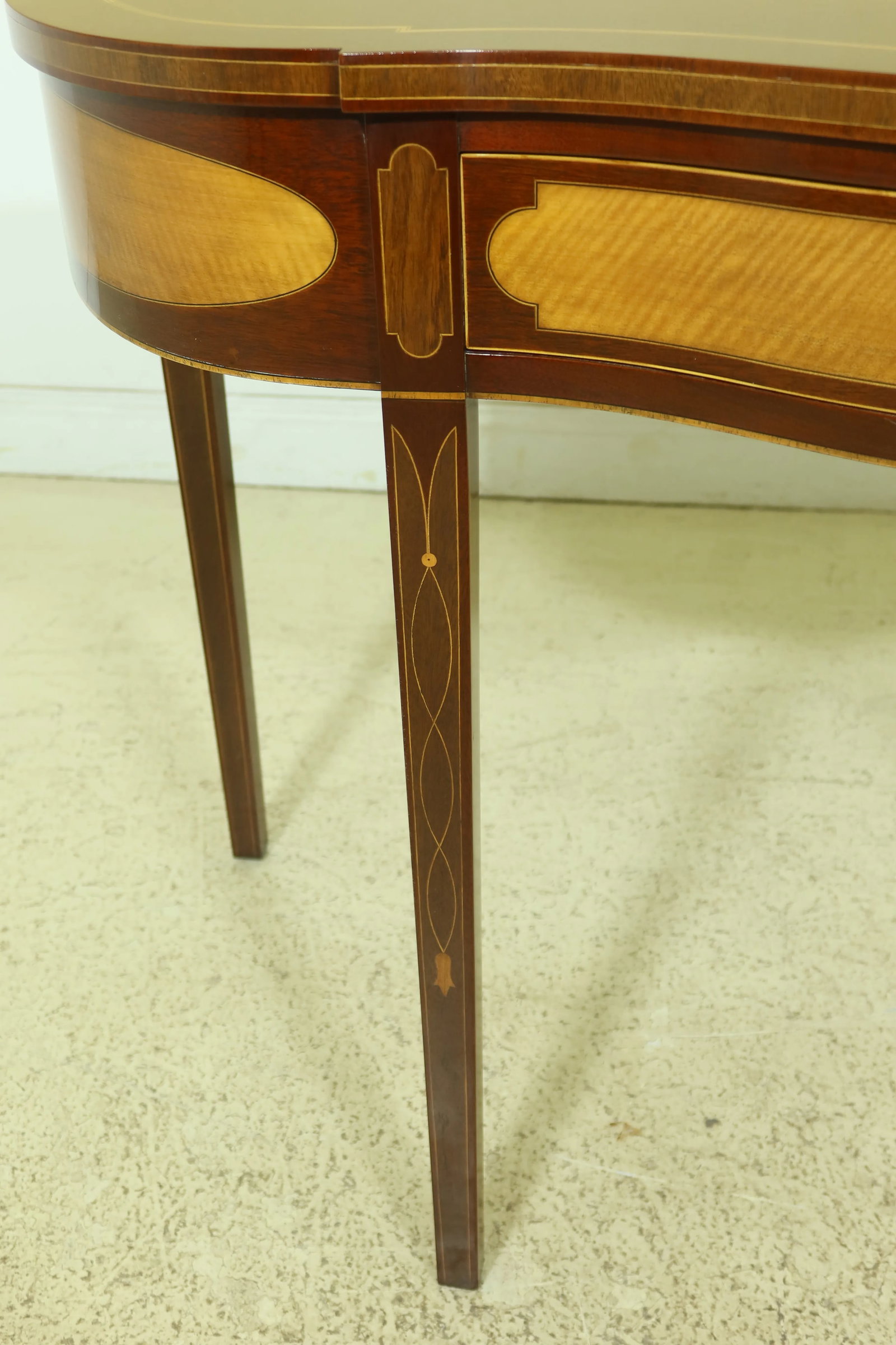 Kindel Winterthur Collection Highly Inlaid Mahogany Console Table - 3