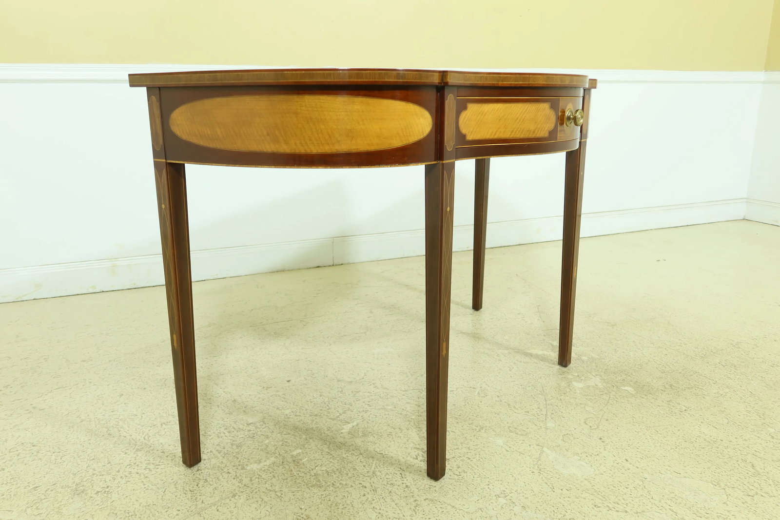 Kindel Winterthur Collection Highly Inlaid Mahogany Console Table - 5