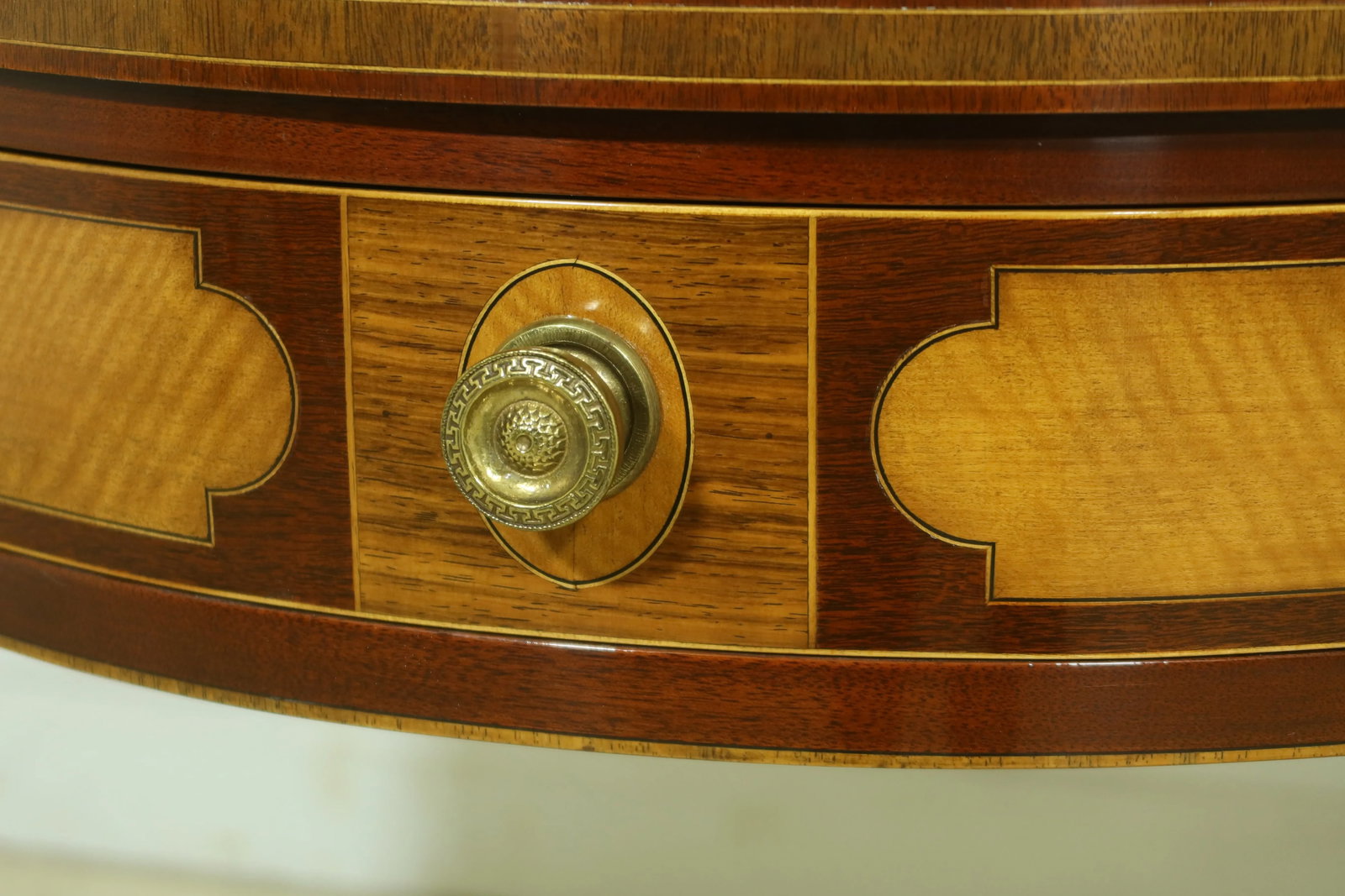 Kindel Winterthur Collection Highly Inlaid Mahogany Console Table - 6